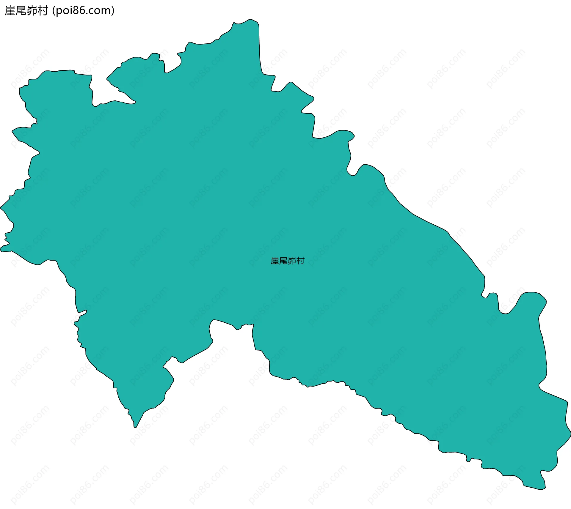 崖尾峁村边界地图