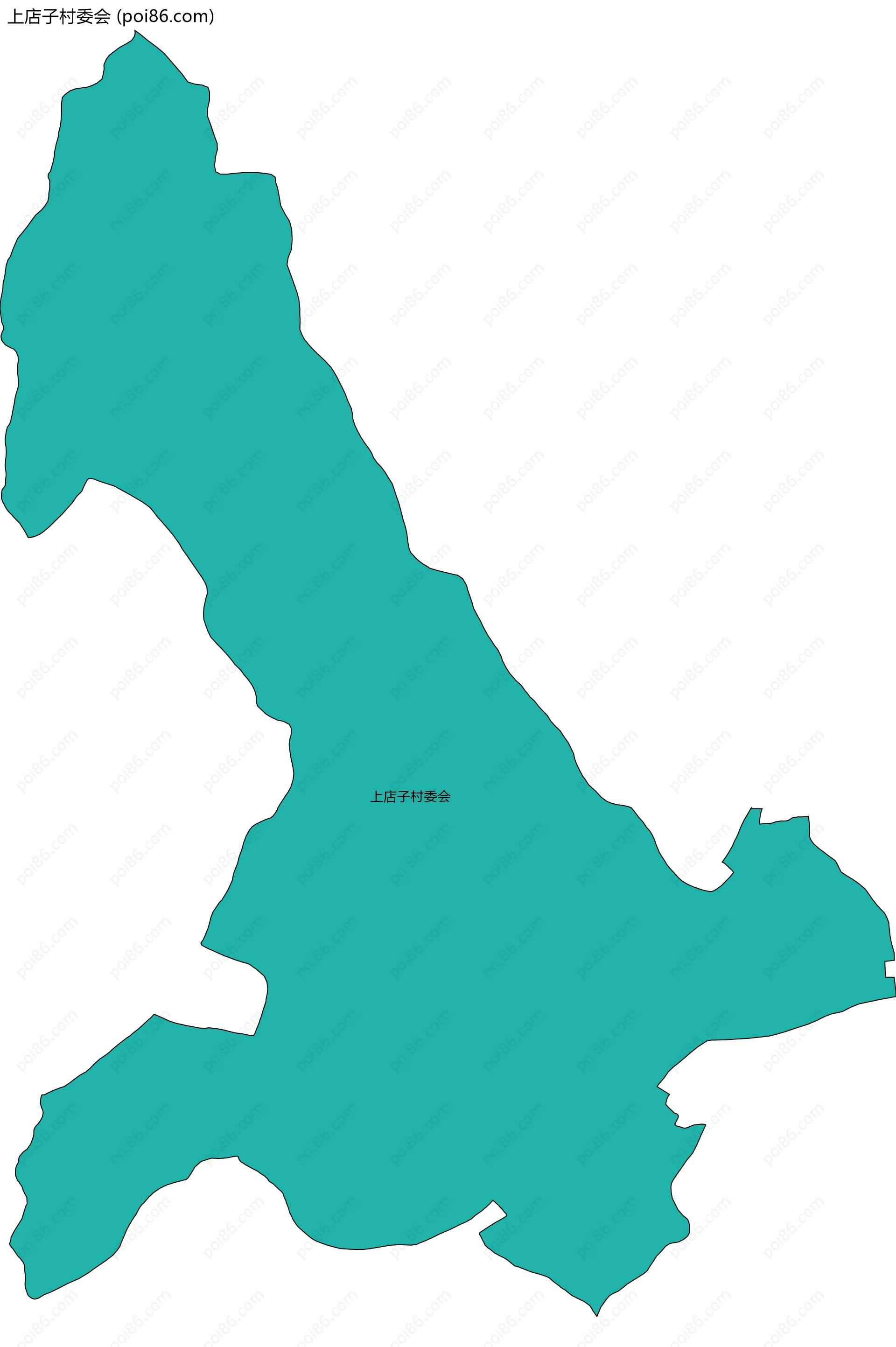 上店子村委会边界地图