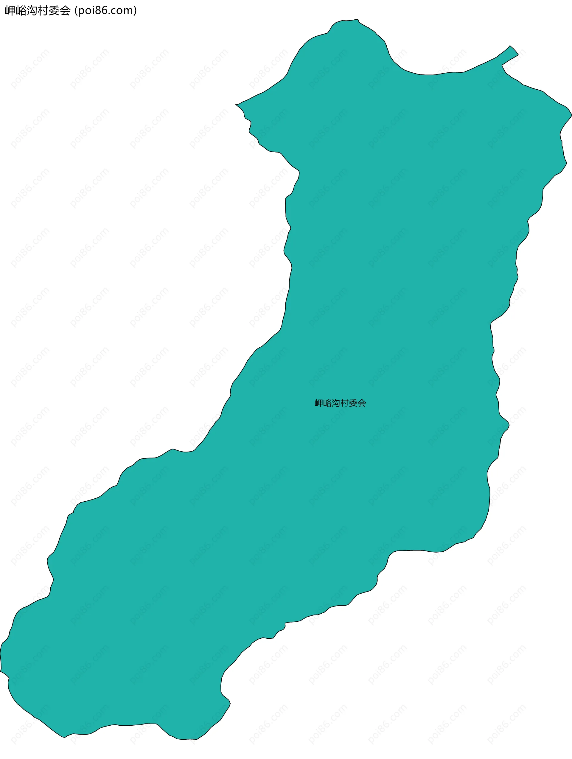 岬峪沟村委会边界地图