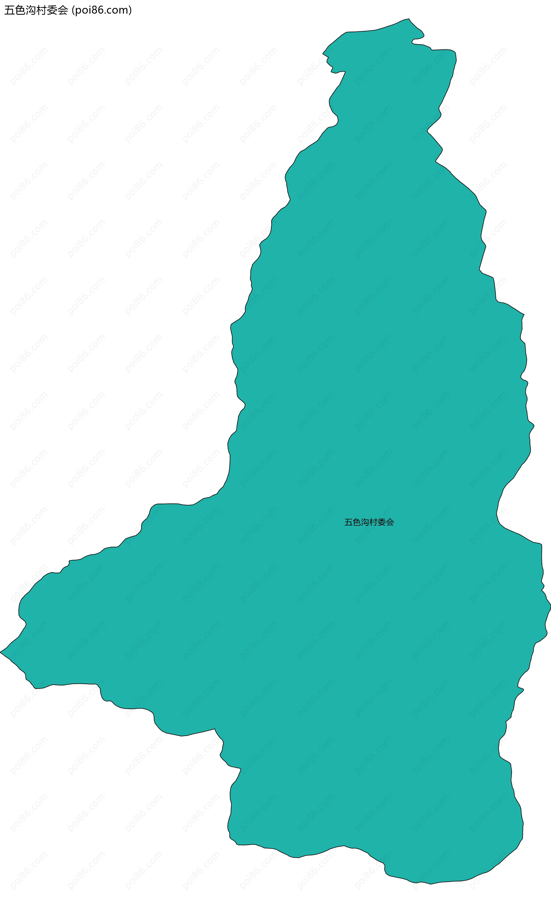 五色沟村委会边界地图