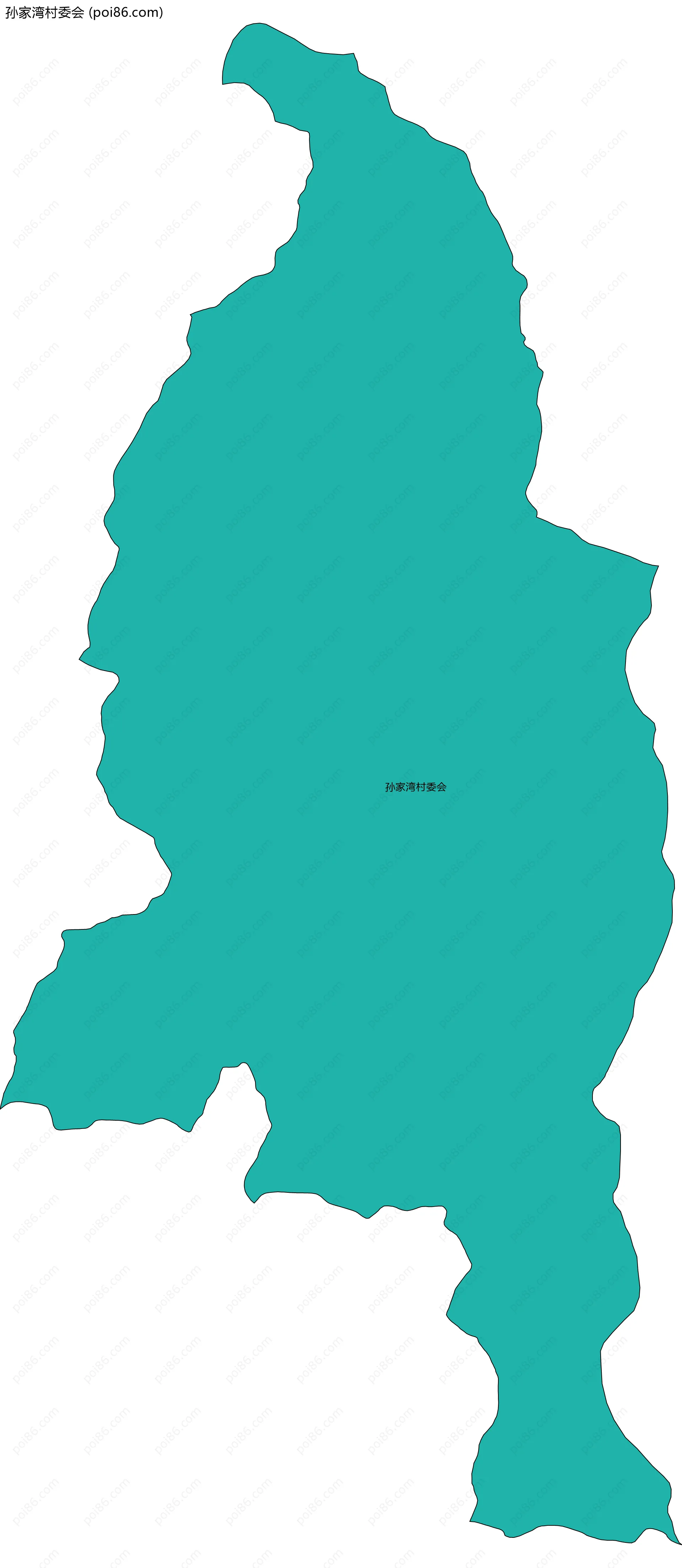 孙家湾村委会边界地图