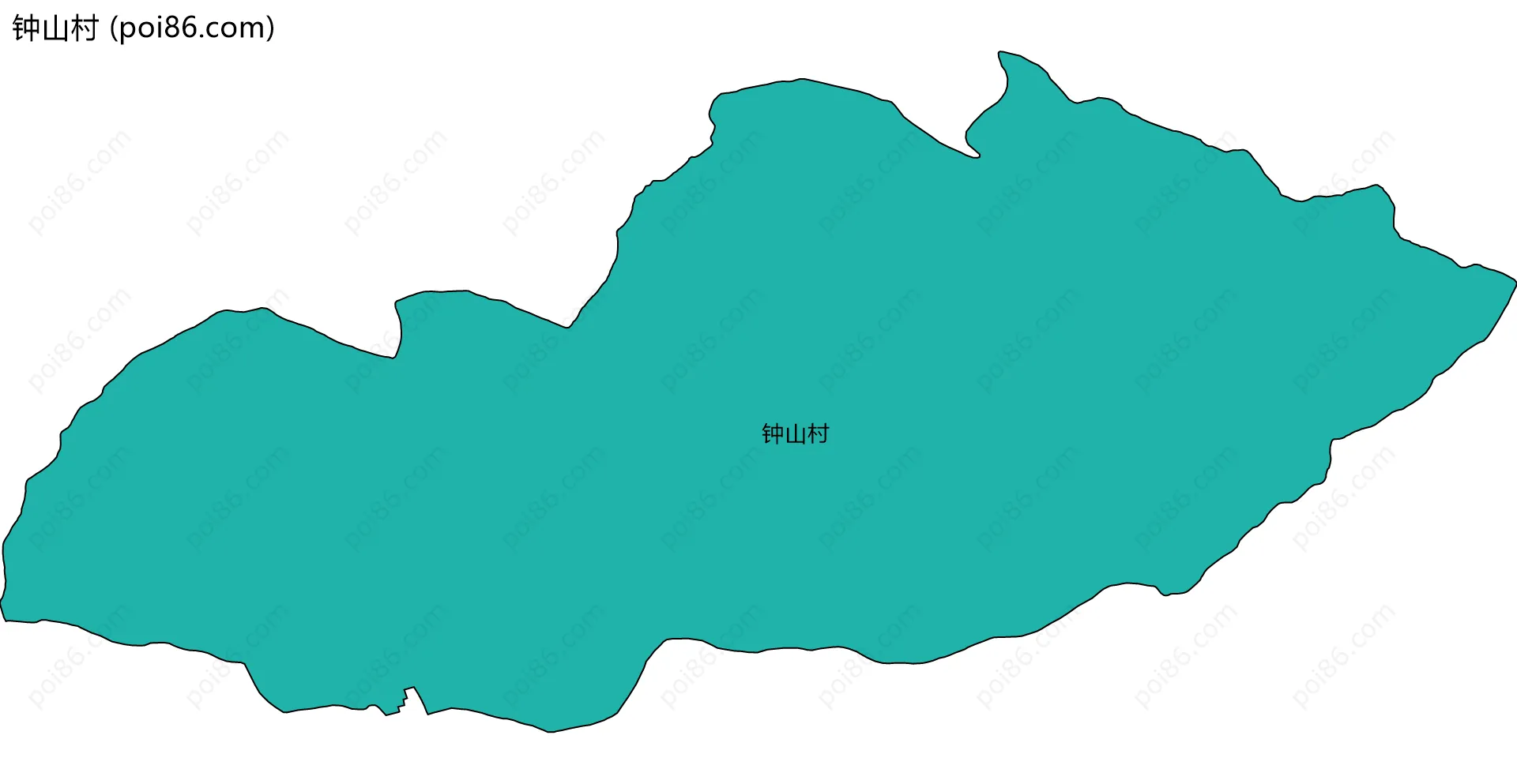 钟山村边界地图
