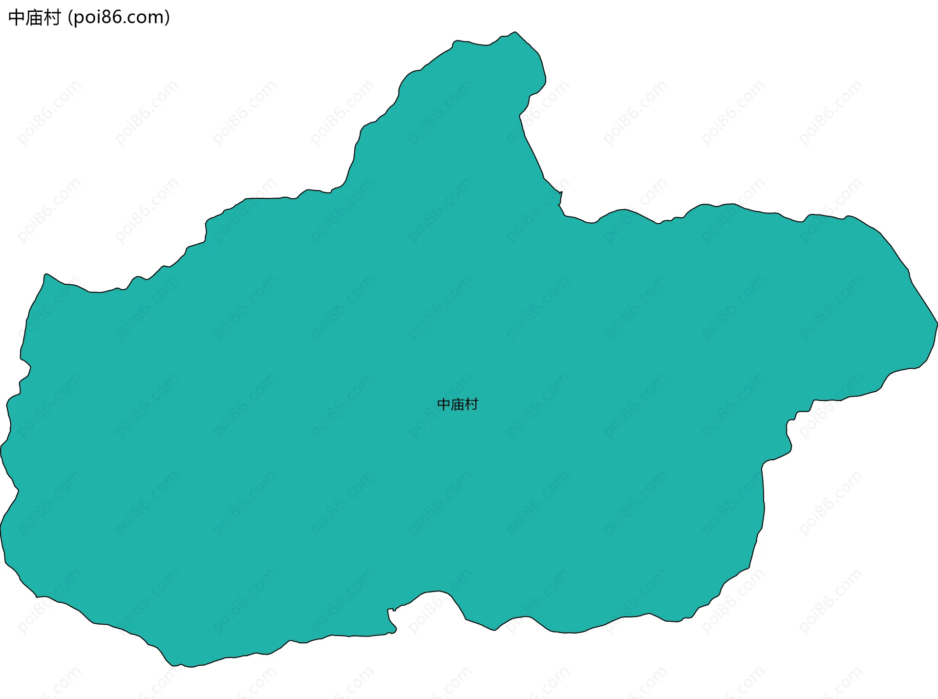 中庙村边界地图