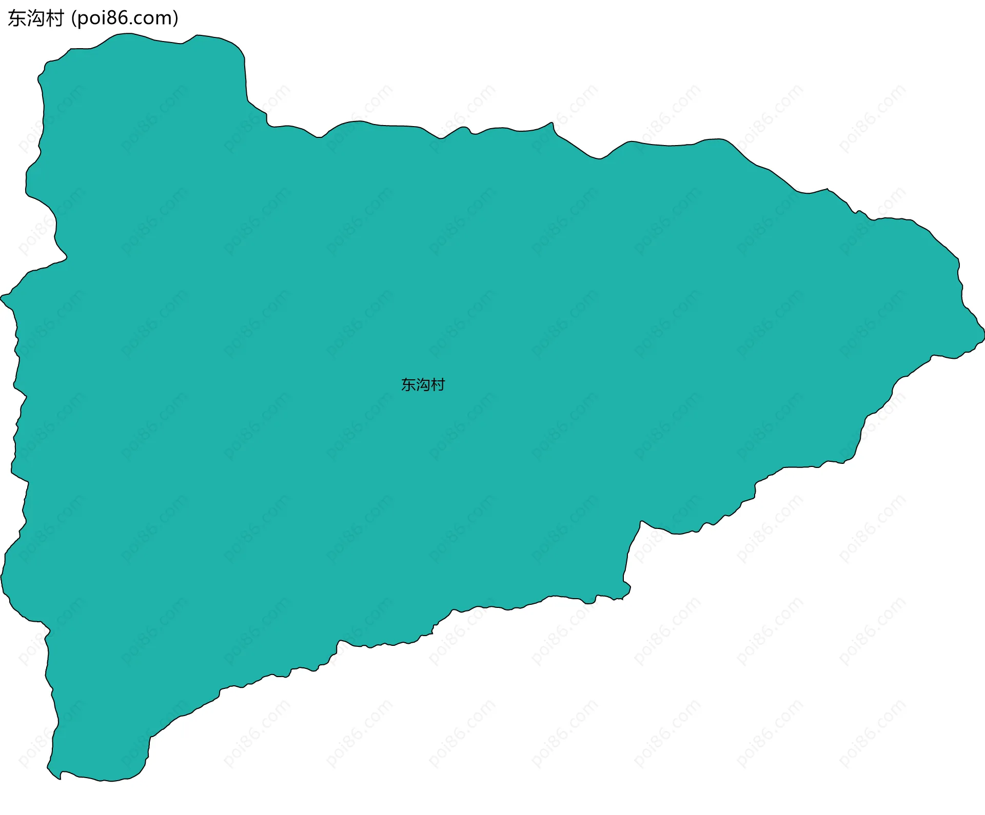 东沟村边界地图