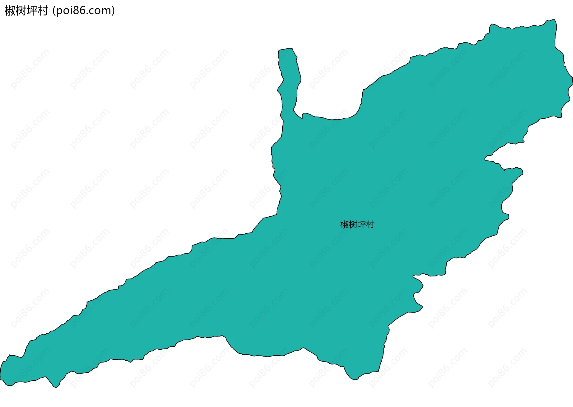 椒树坪村边界地图