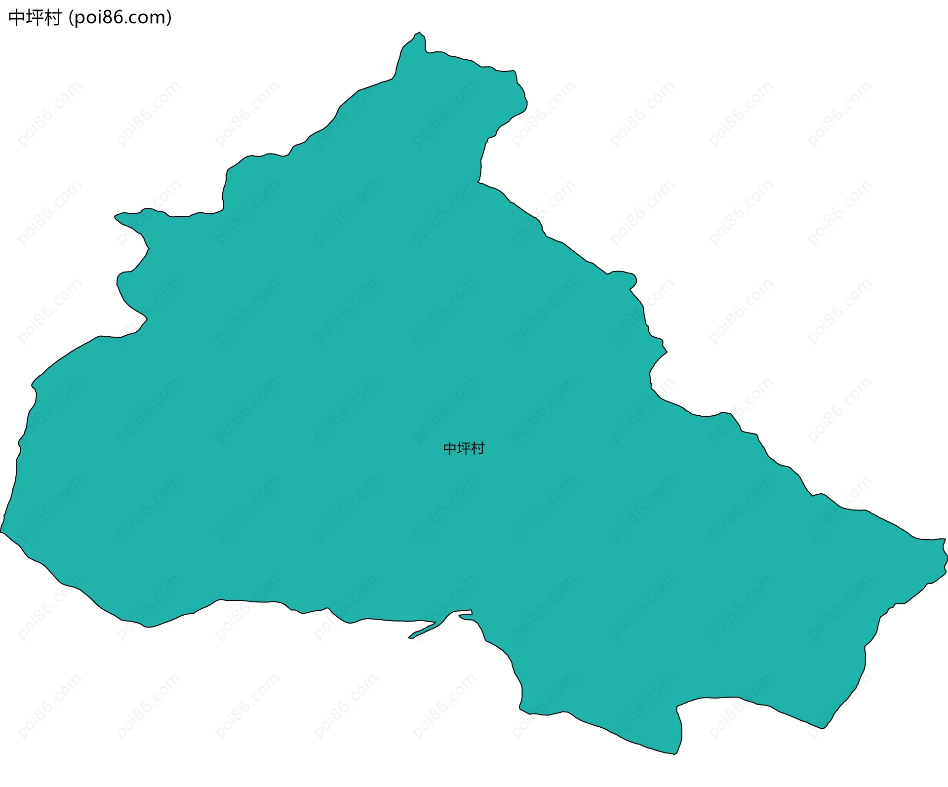 中坪村边界地图