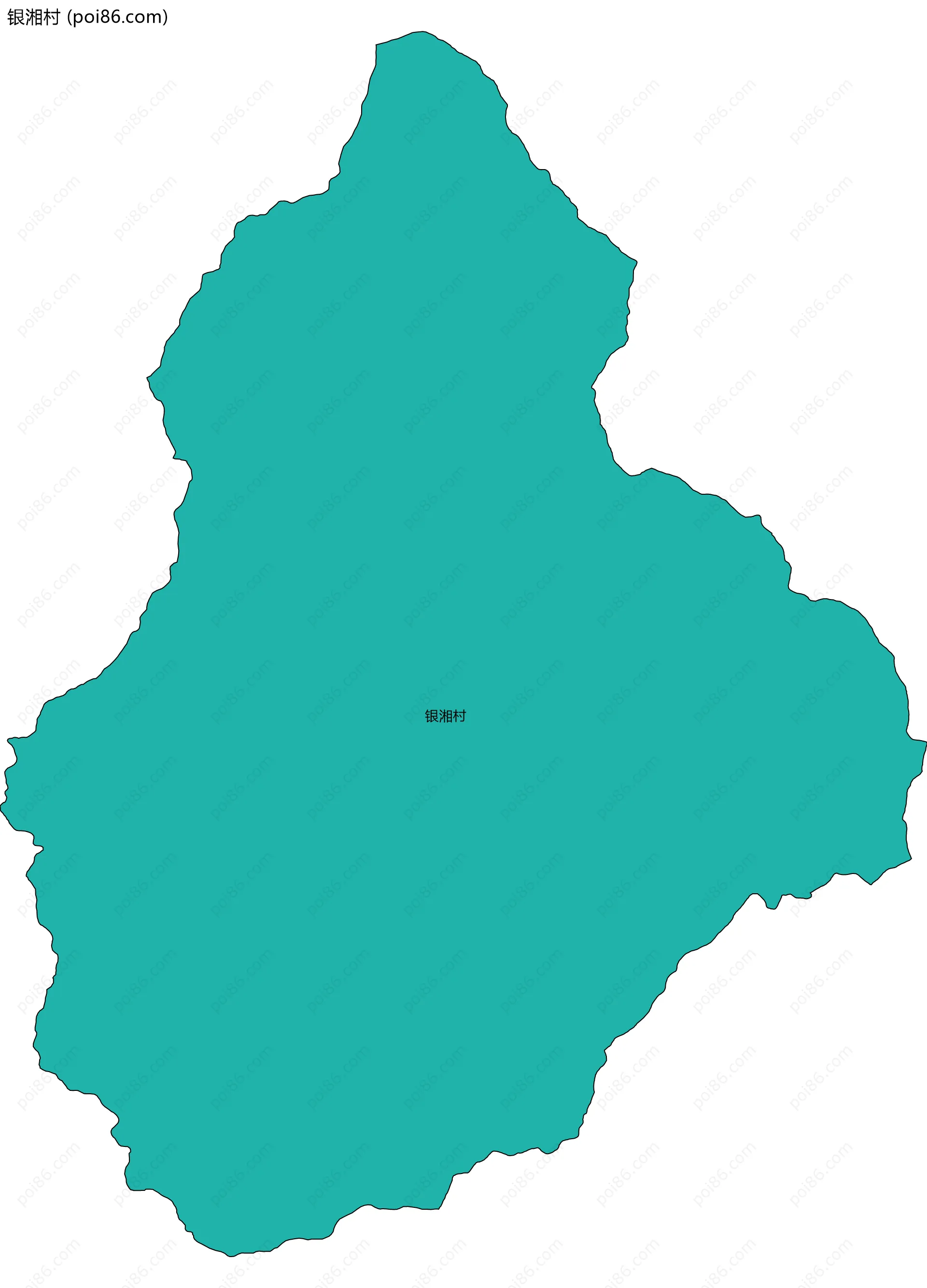 银湘村边界地图