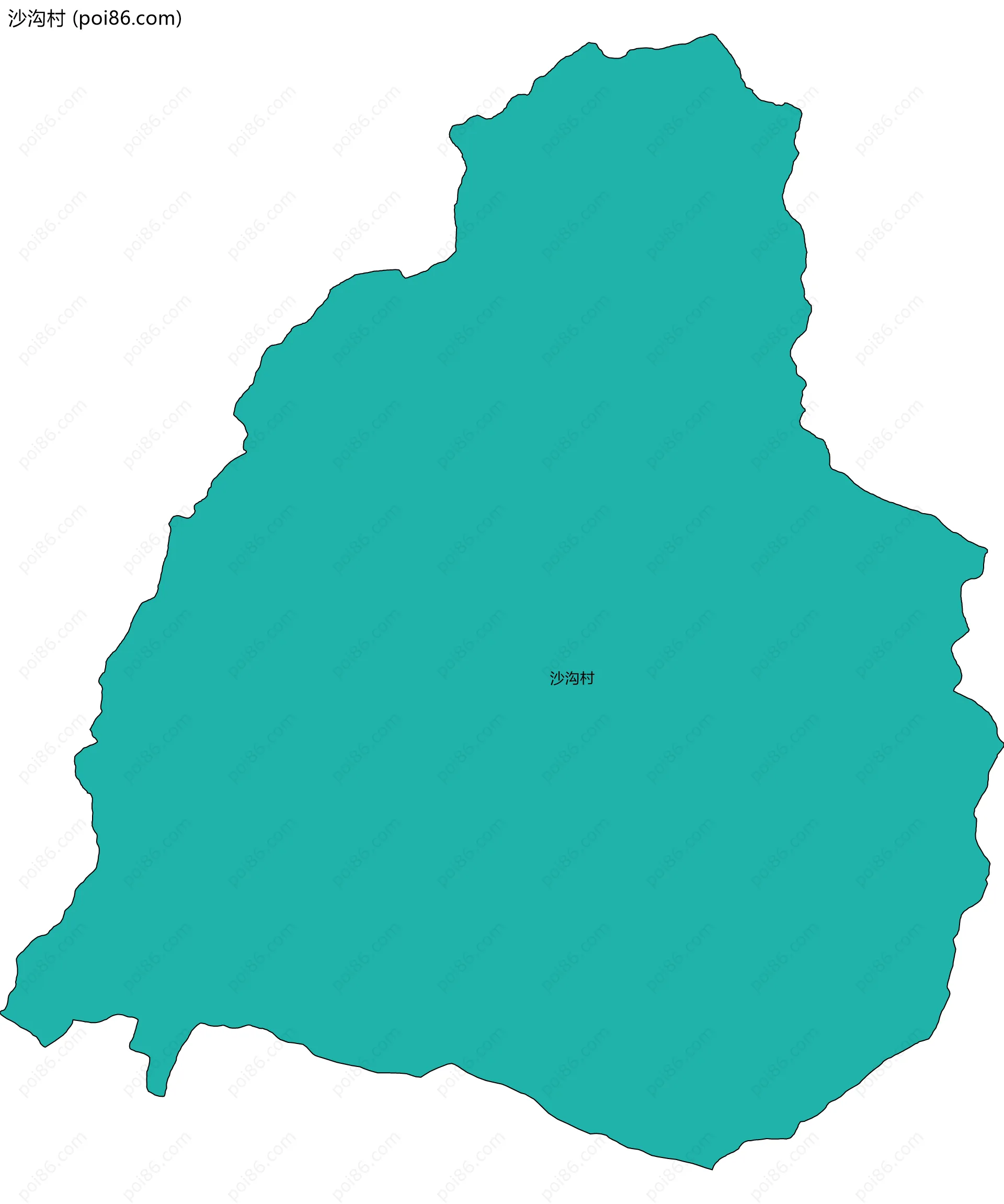 沙沟村边界地图