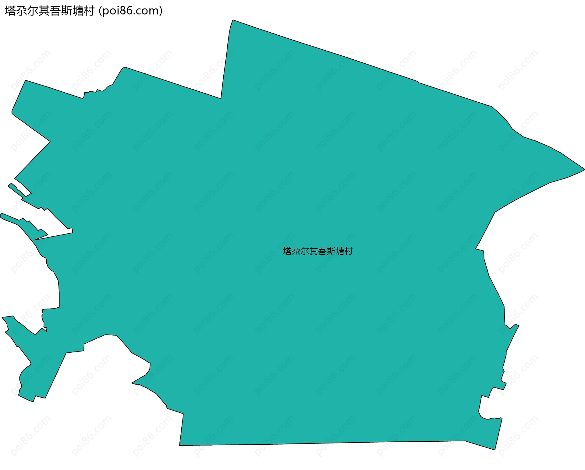 塔尕尔其吾斯塘村边界地图