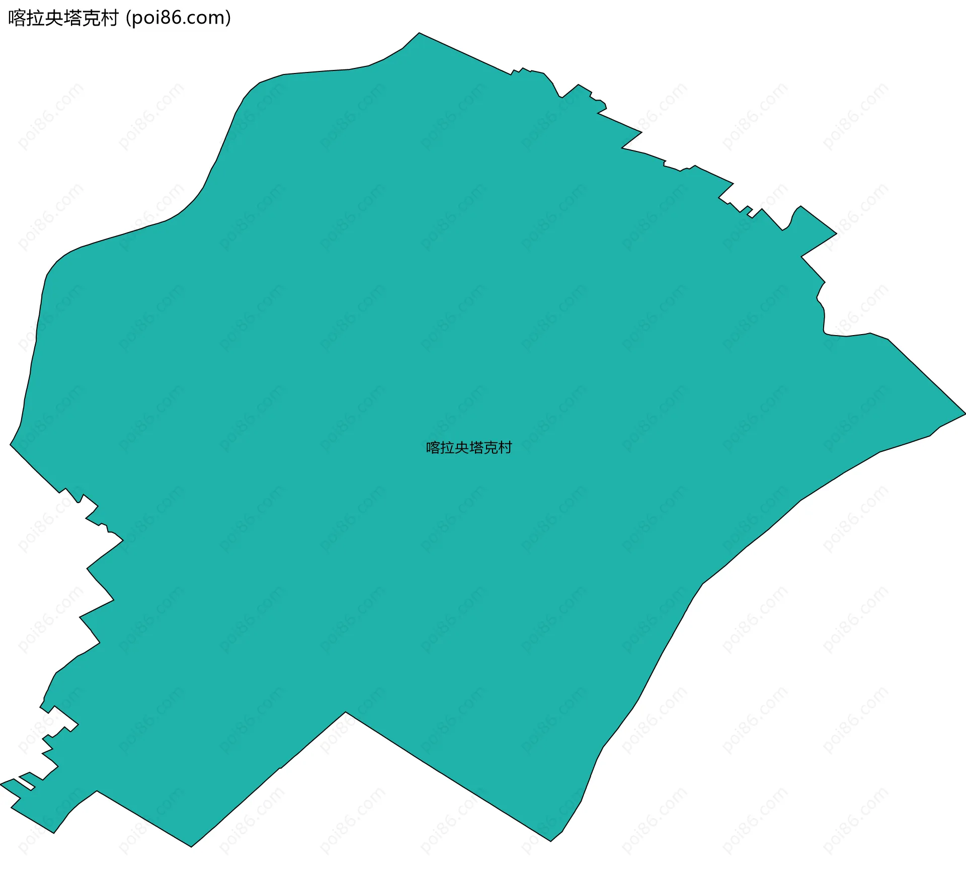喀拉央塔克村边界地图