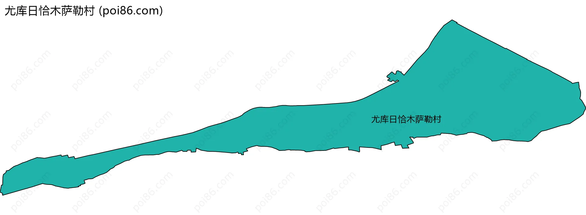 尤库日恰木萨勒村边界地图