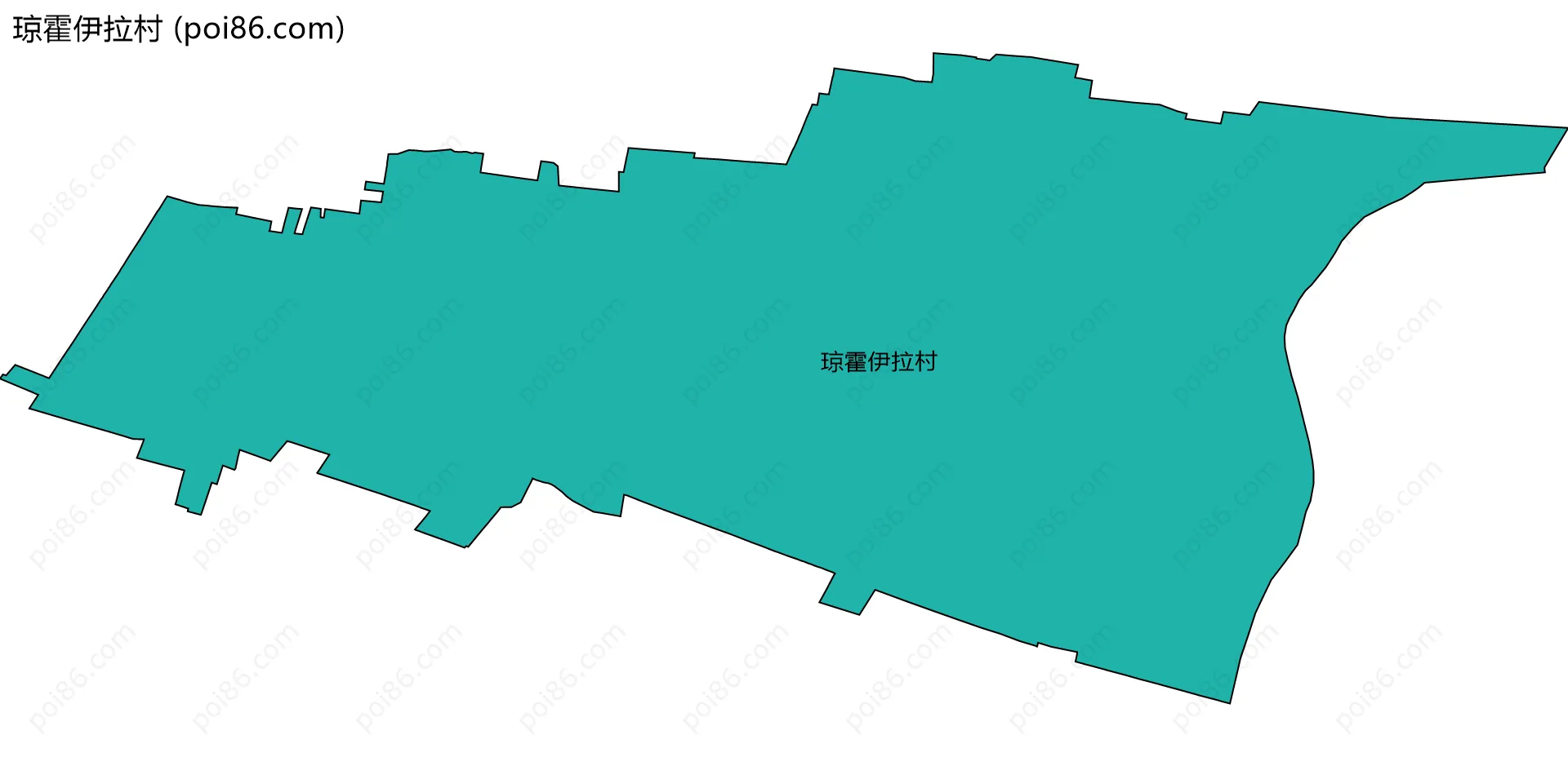 琼霍伊拉村边界地图