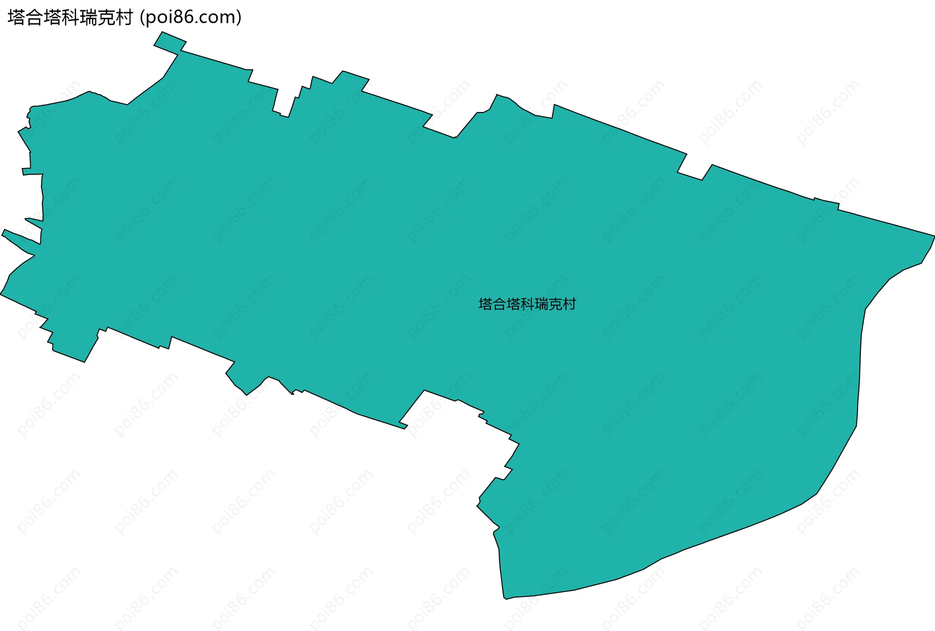 塔合塔科瑞克村边界地图