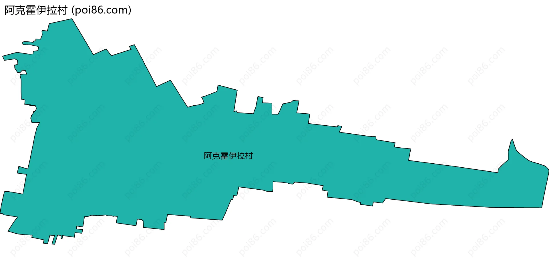 阿克霍伊拉村边界地图