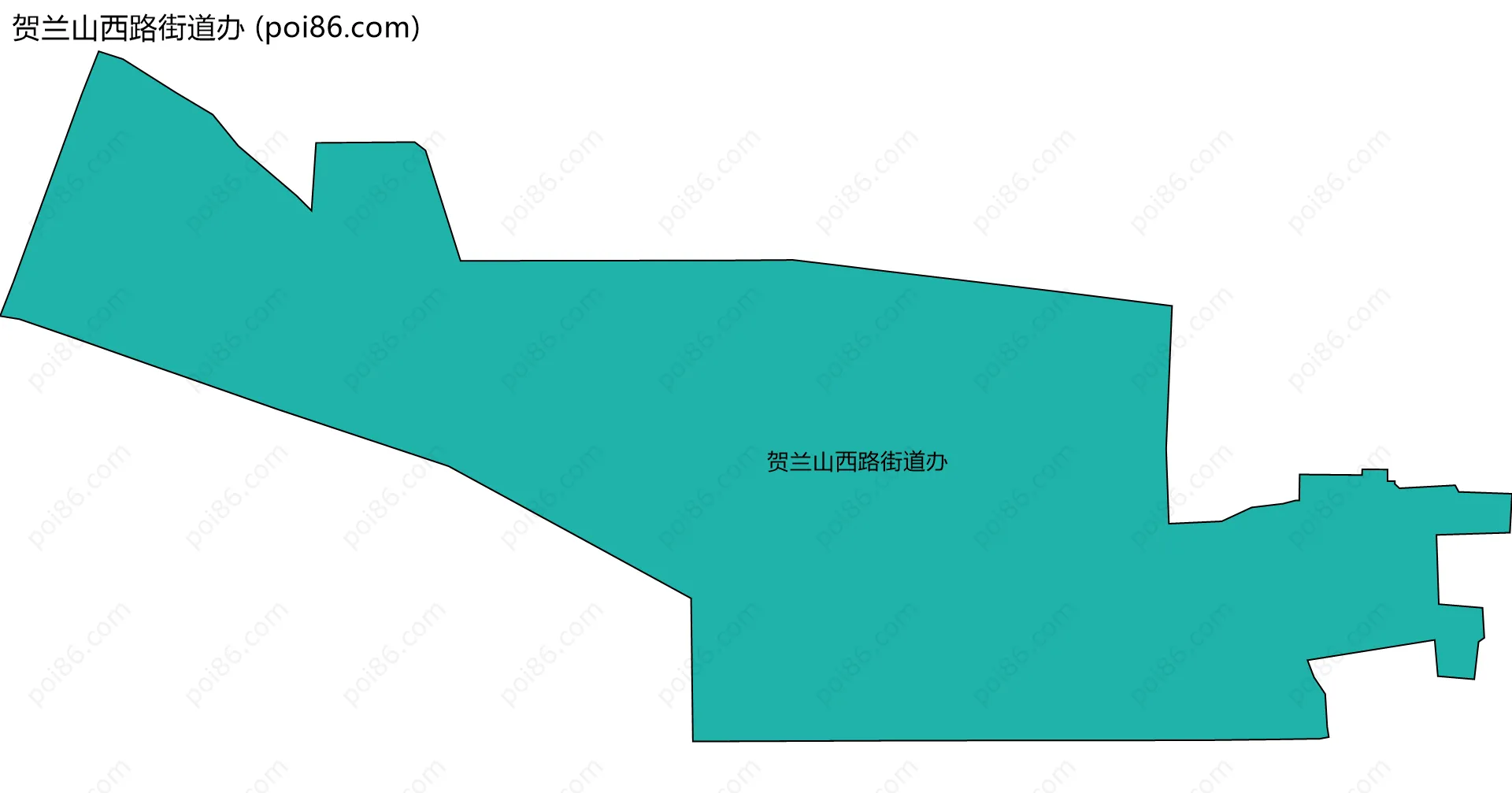贺兰山西路街道办边界地图