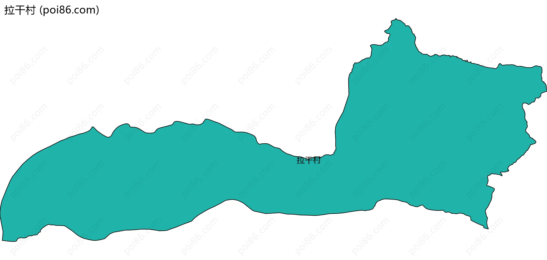 拉干村边界地图