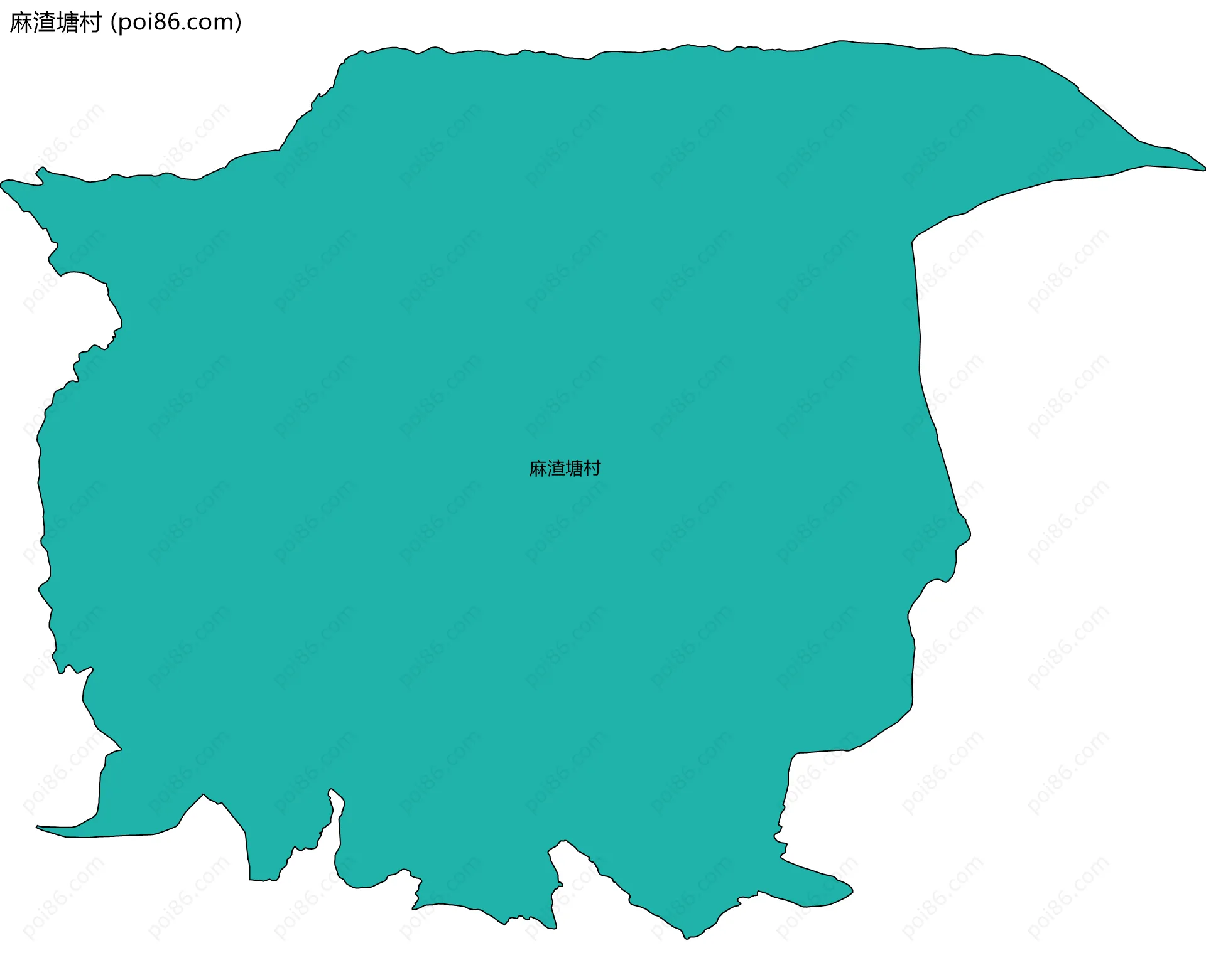麻渣塘村边界地图