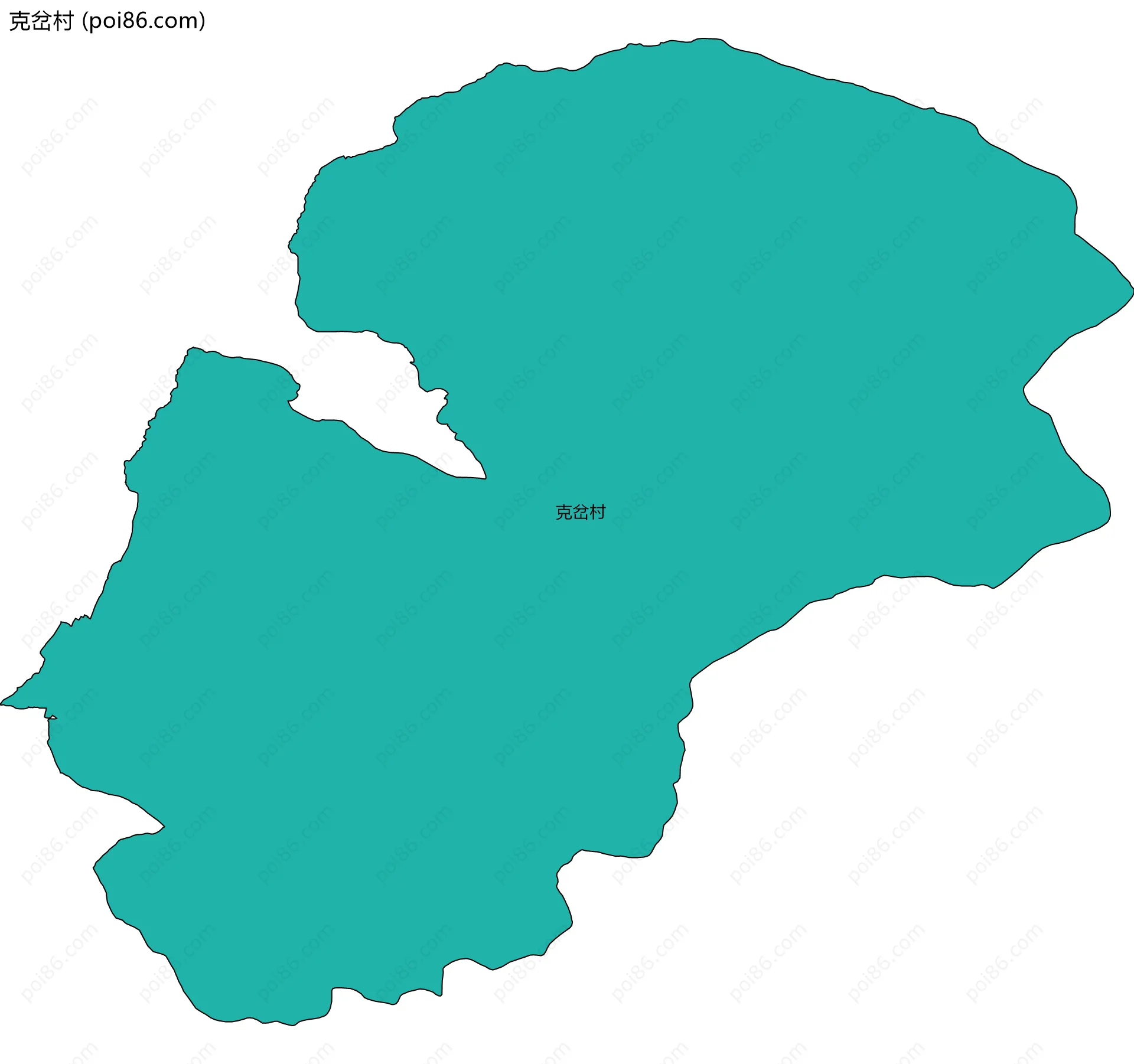 克岔村边界地图