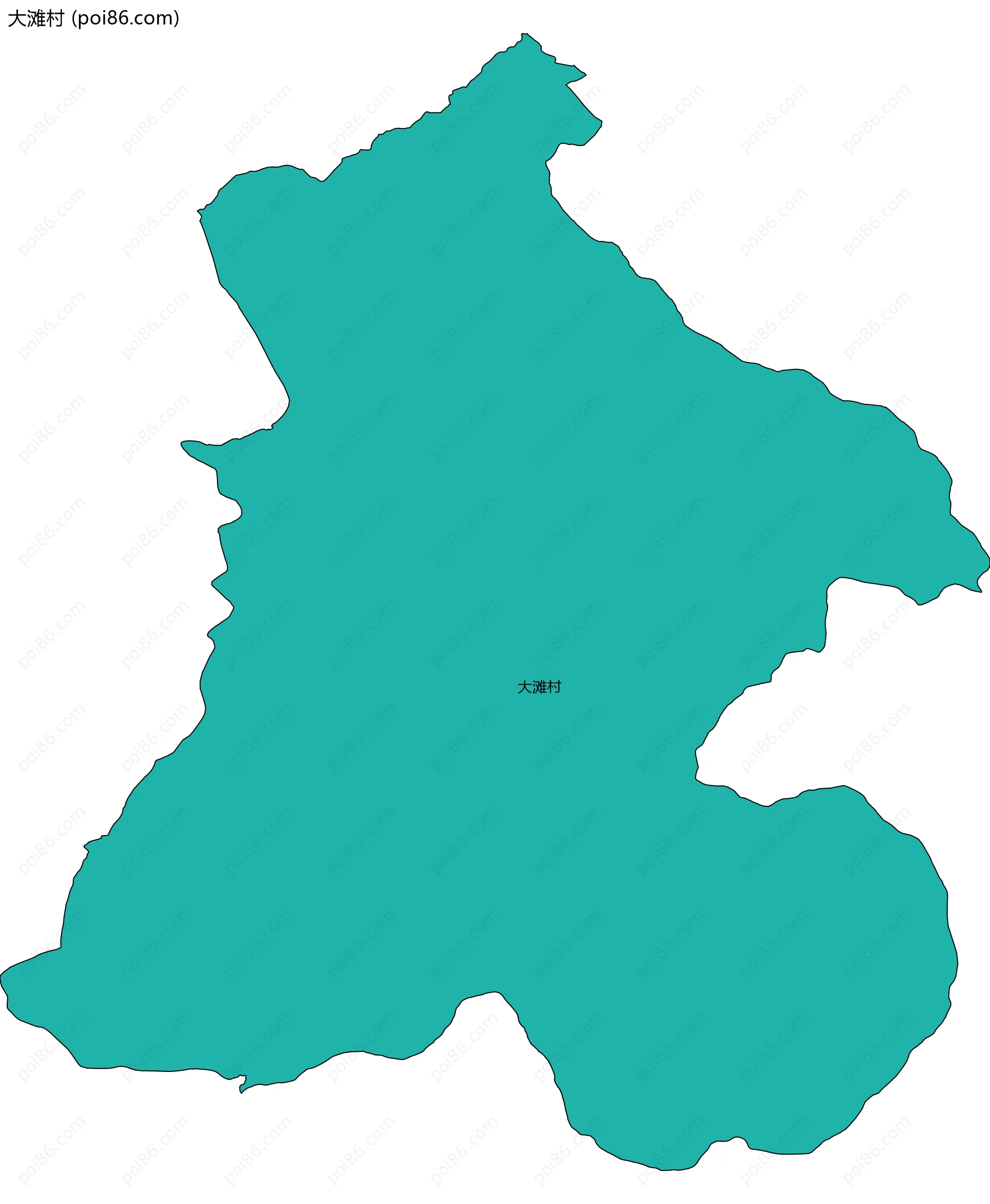 大滩村边界地图