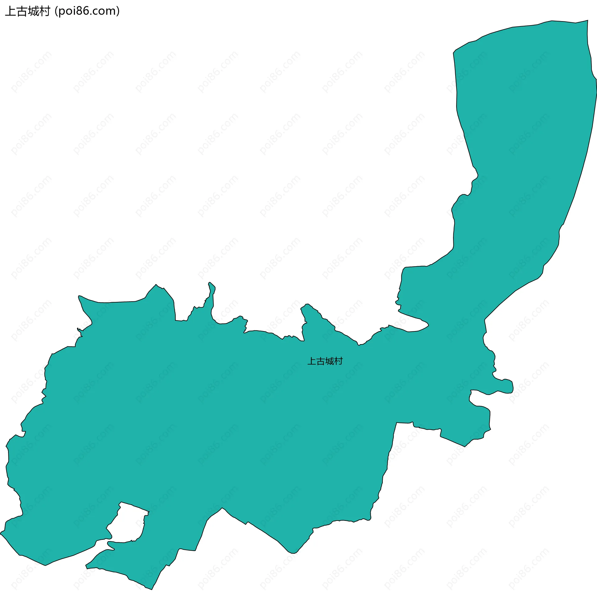 上古城村边界地图