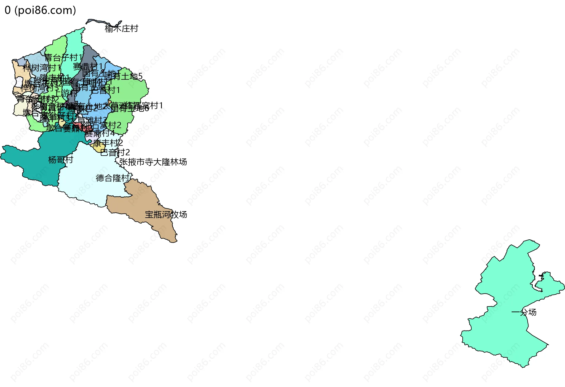 0边界地图(五级行政区划)