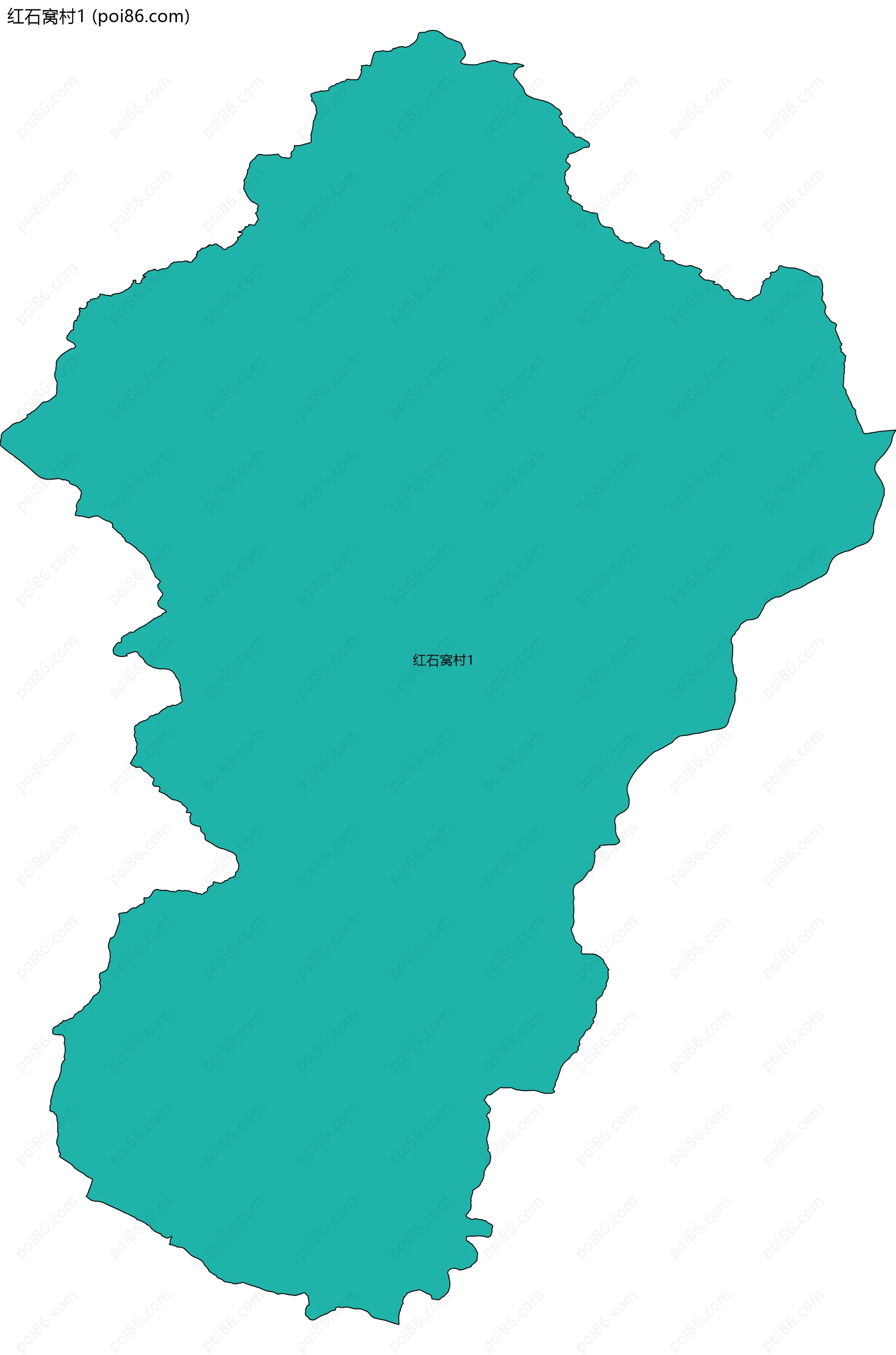 红石窝村1边界地图