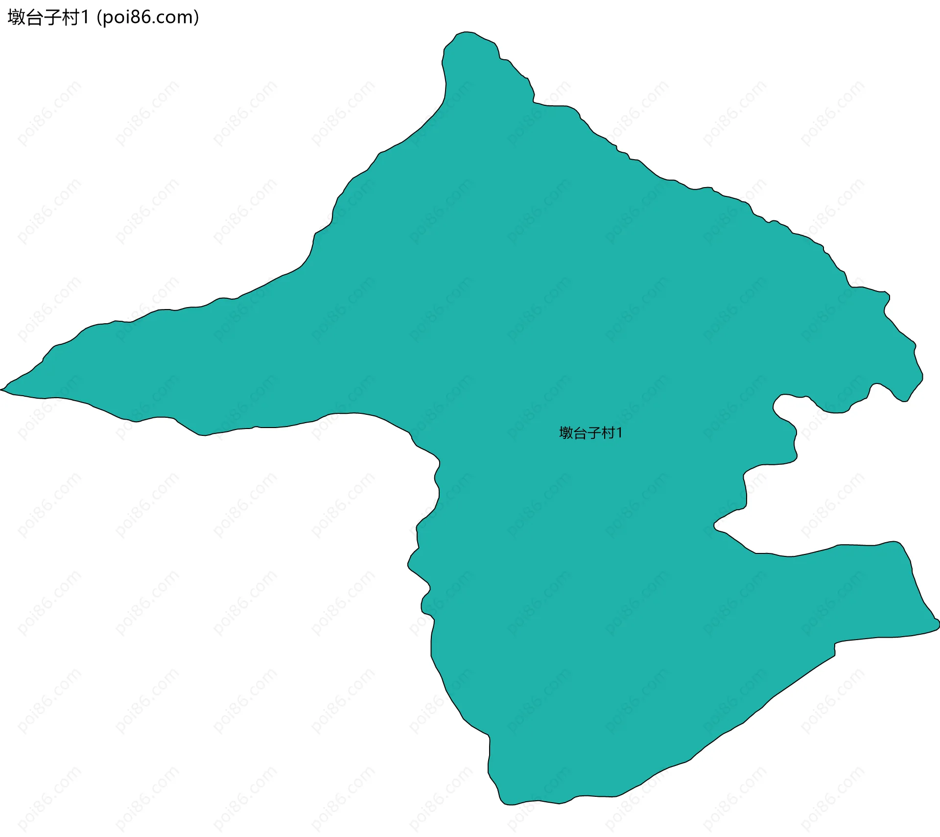 墩台子村1边界地图