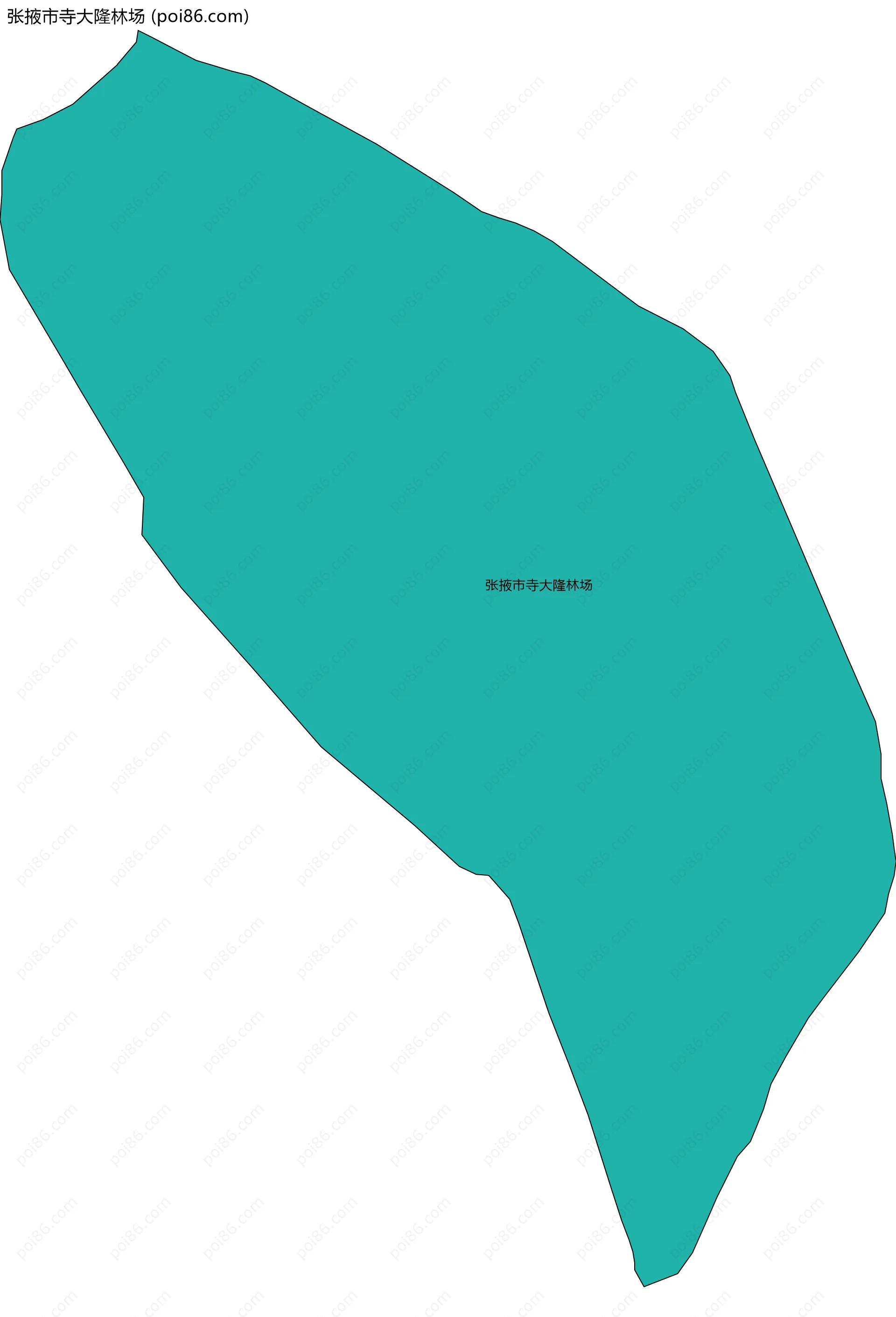 张掖市寺大隆林场边界地图