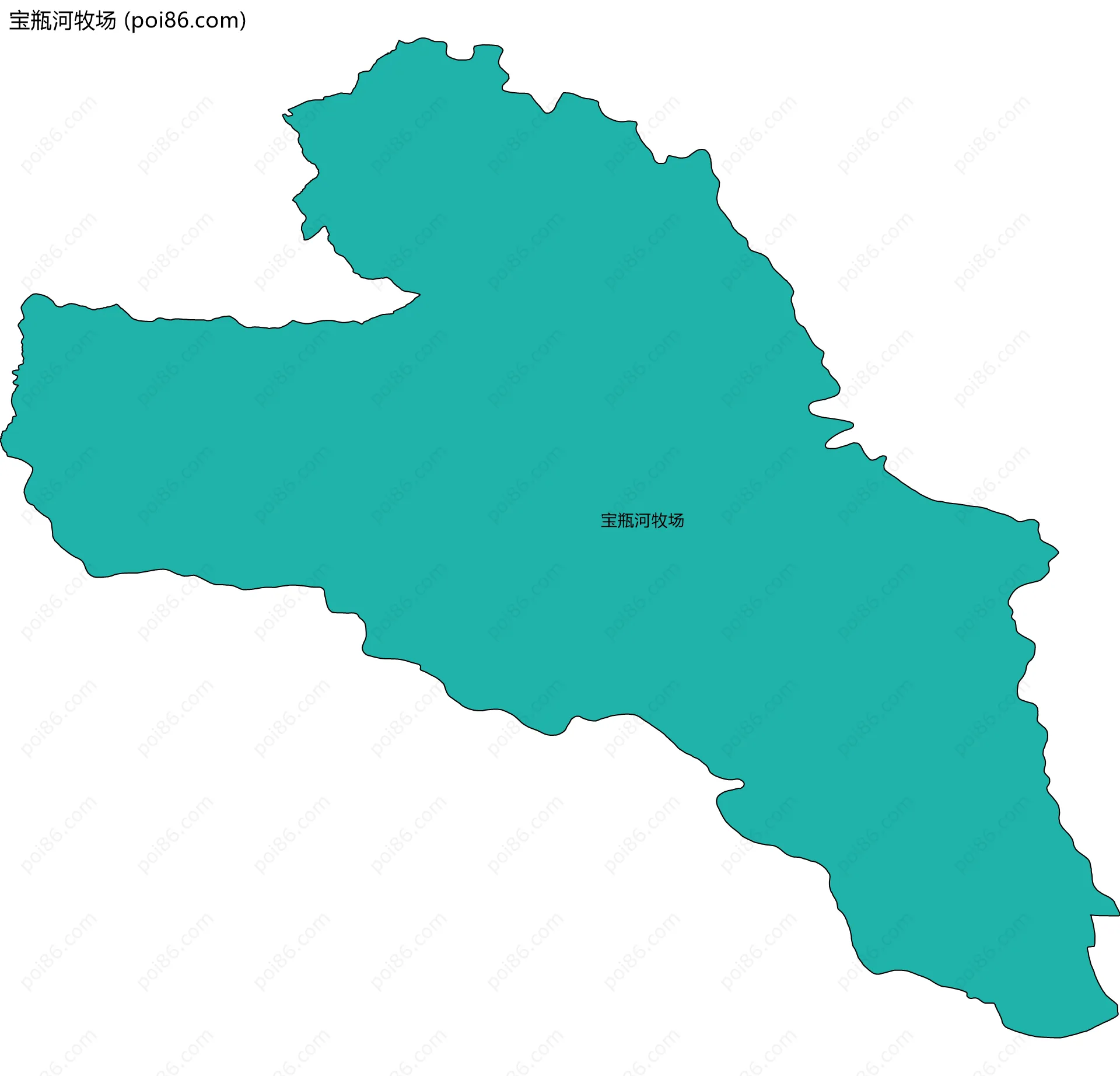 宝瓶河牧场边界地图