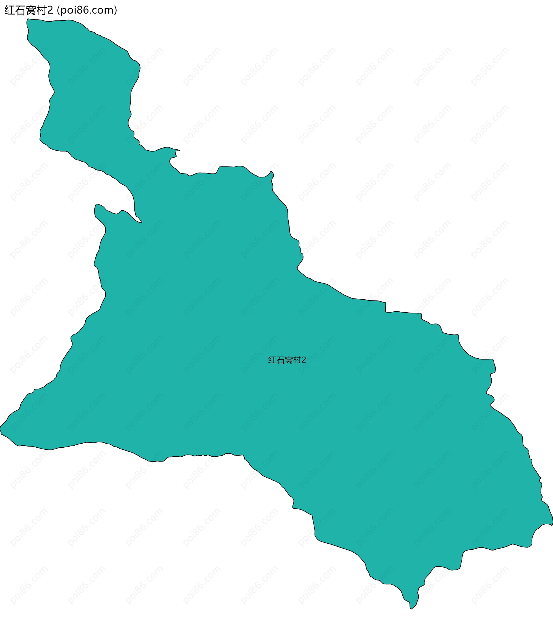 红石窝村2边界地图