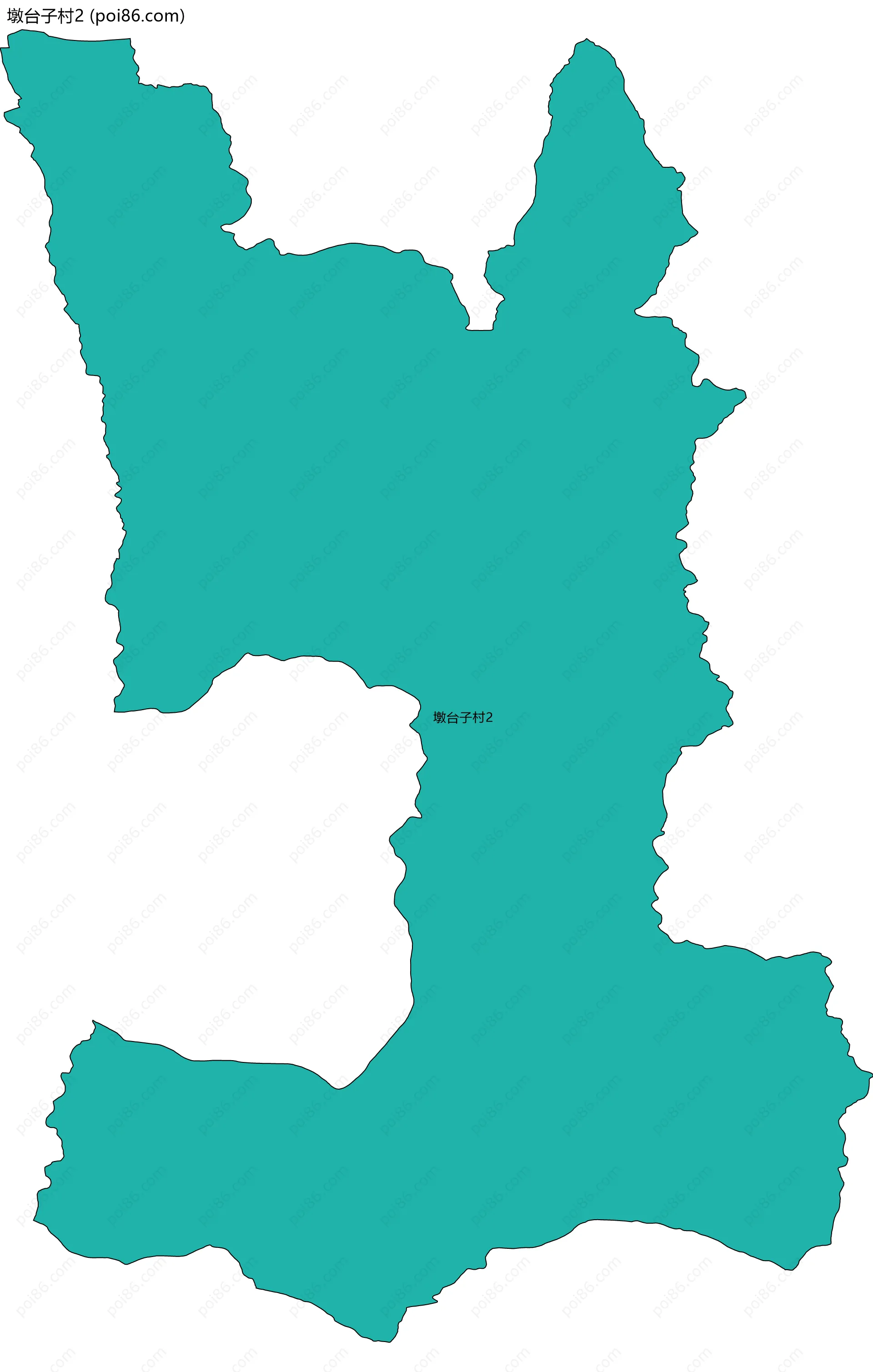 墩台子村2边界地图