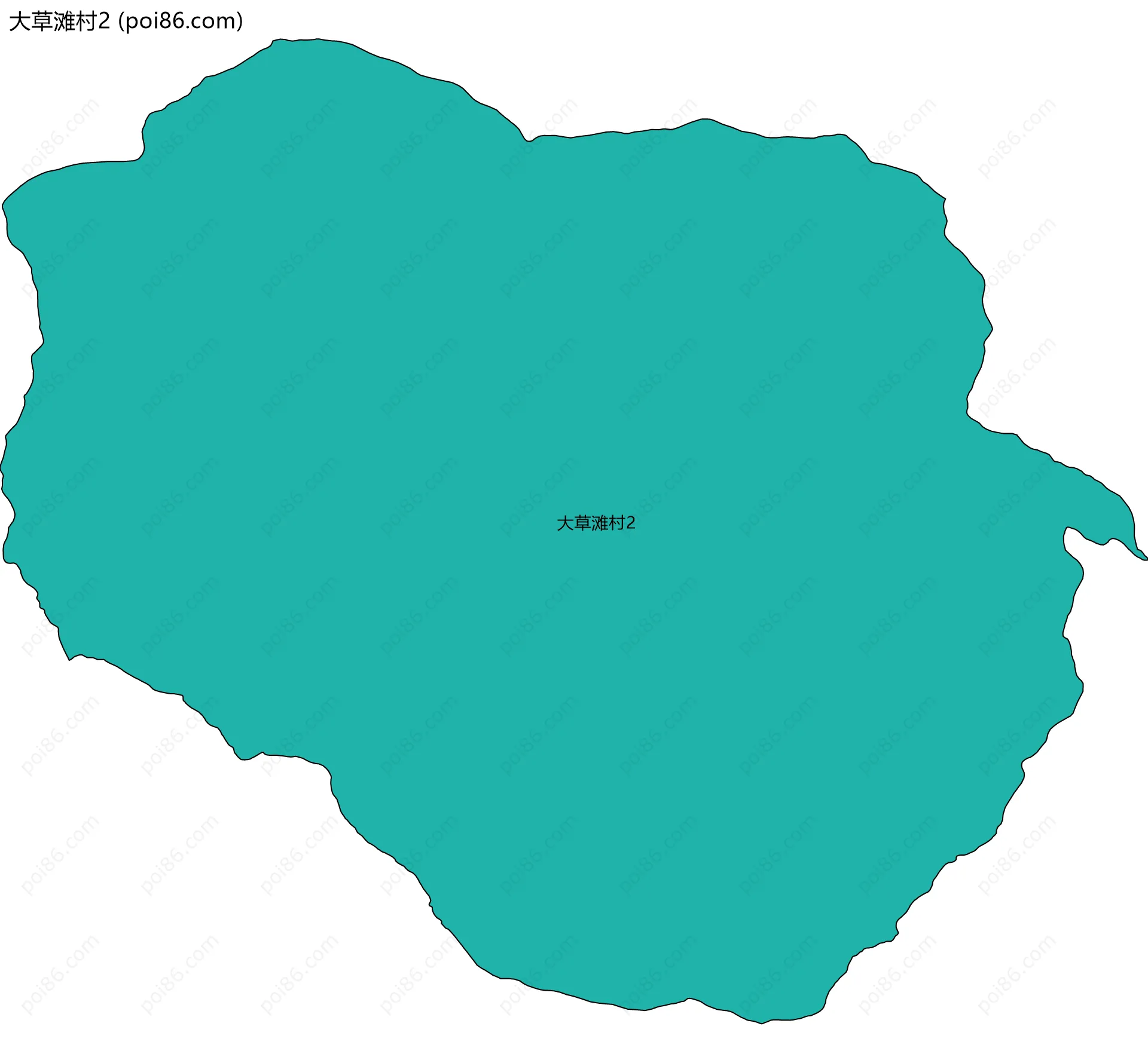 大草滩村2边界地图