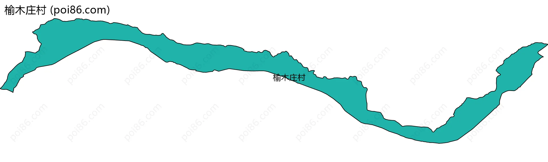 榆木庄村边界地图