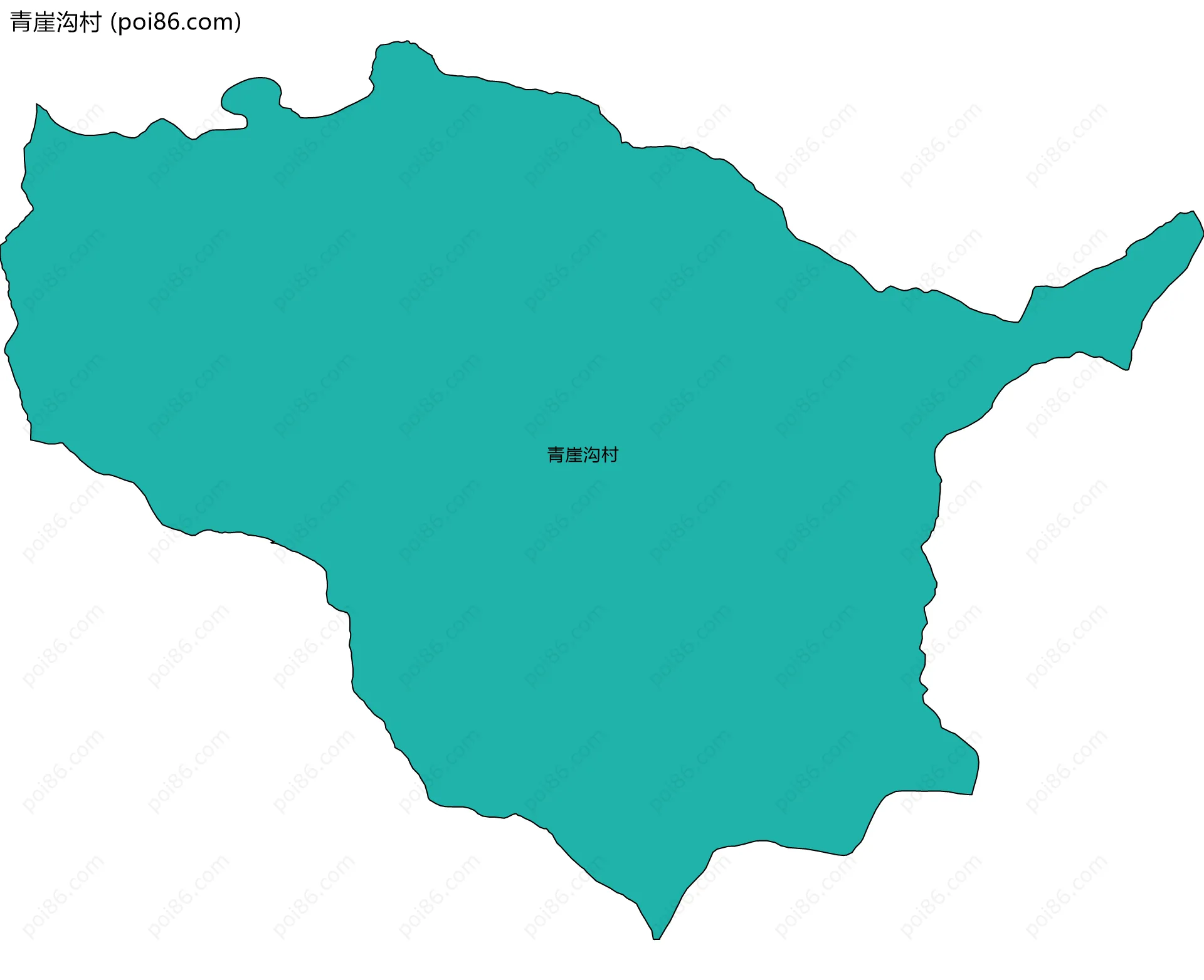 青崖沟村边界地图