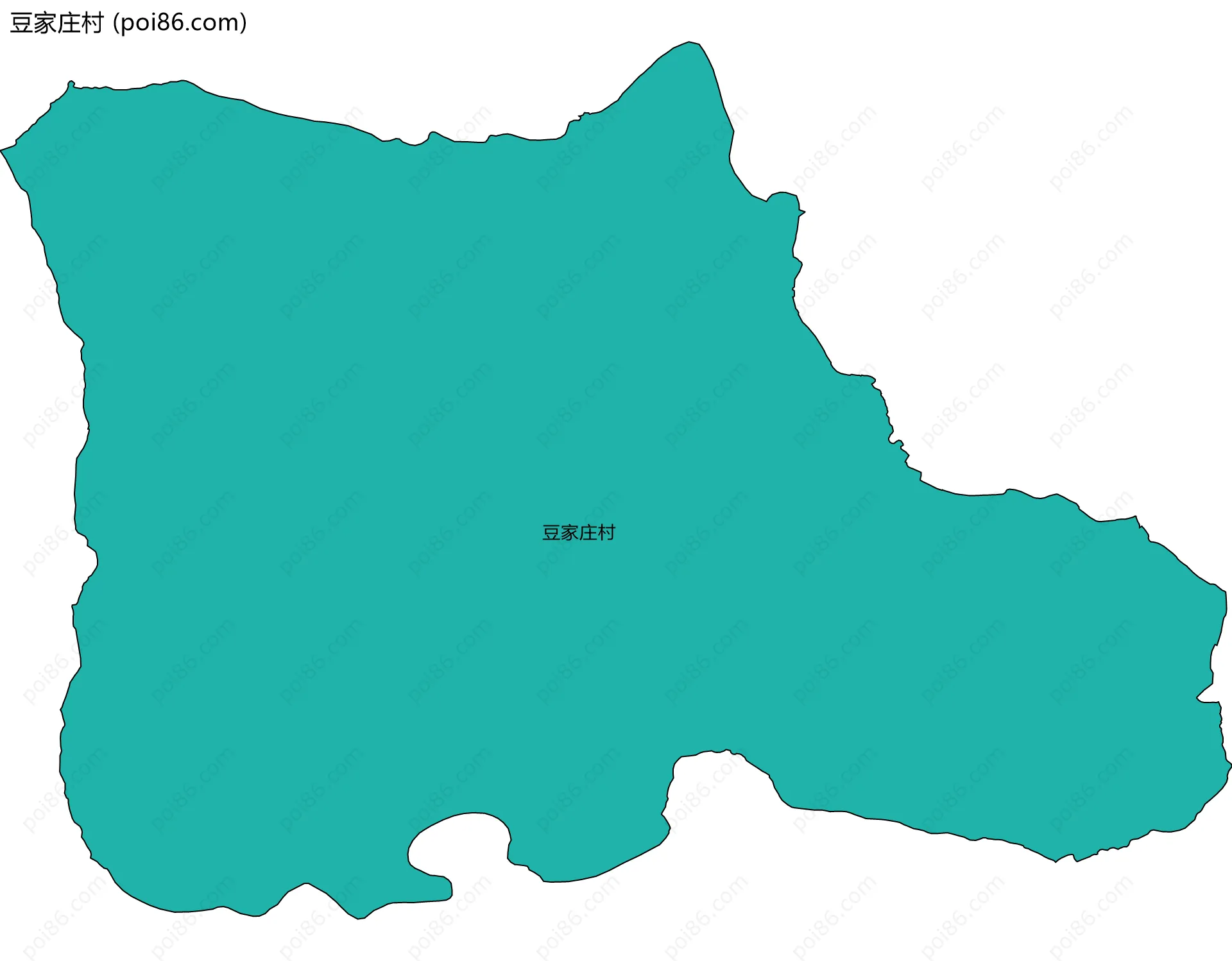 豆家庄村边界地图