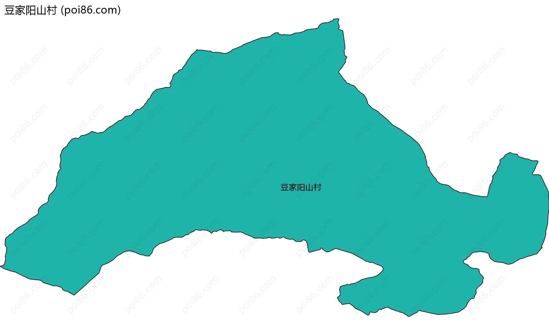豆家阳山村边界地图