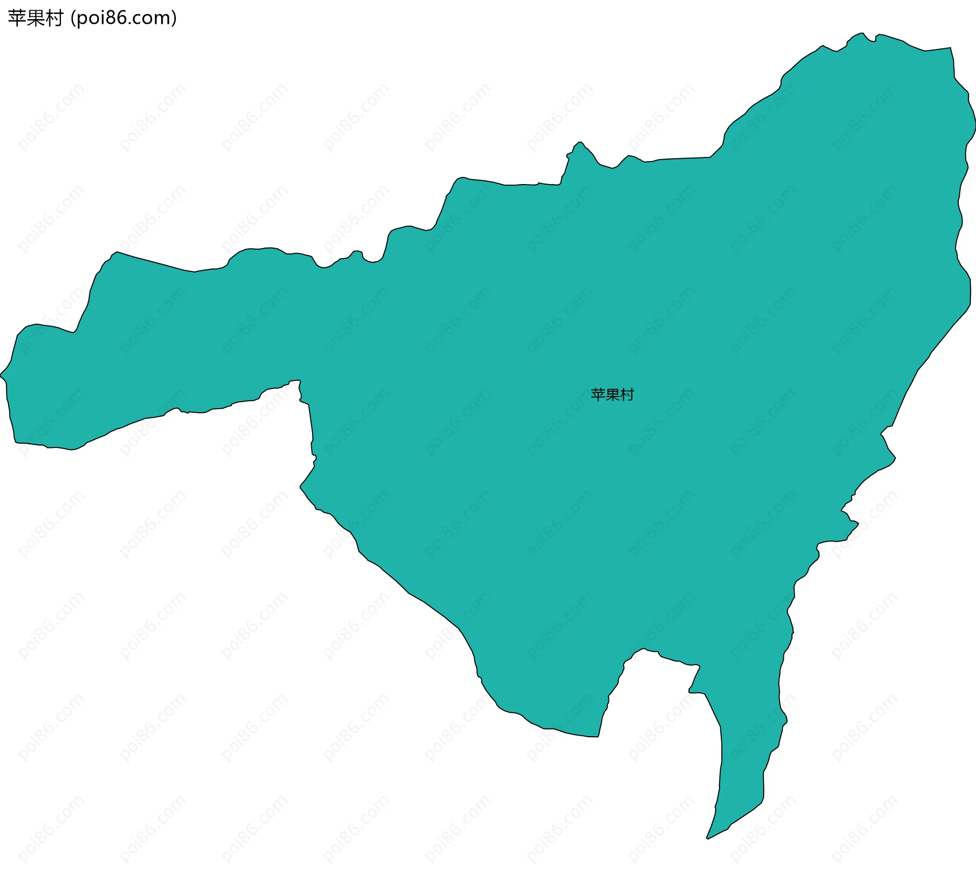 苹果村边界地图