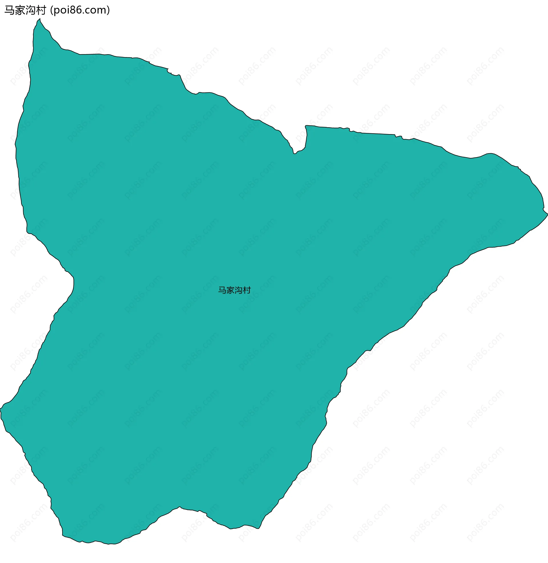 马家沟村边界地图
