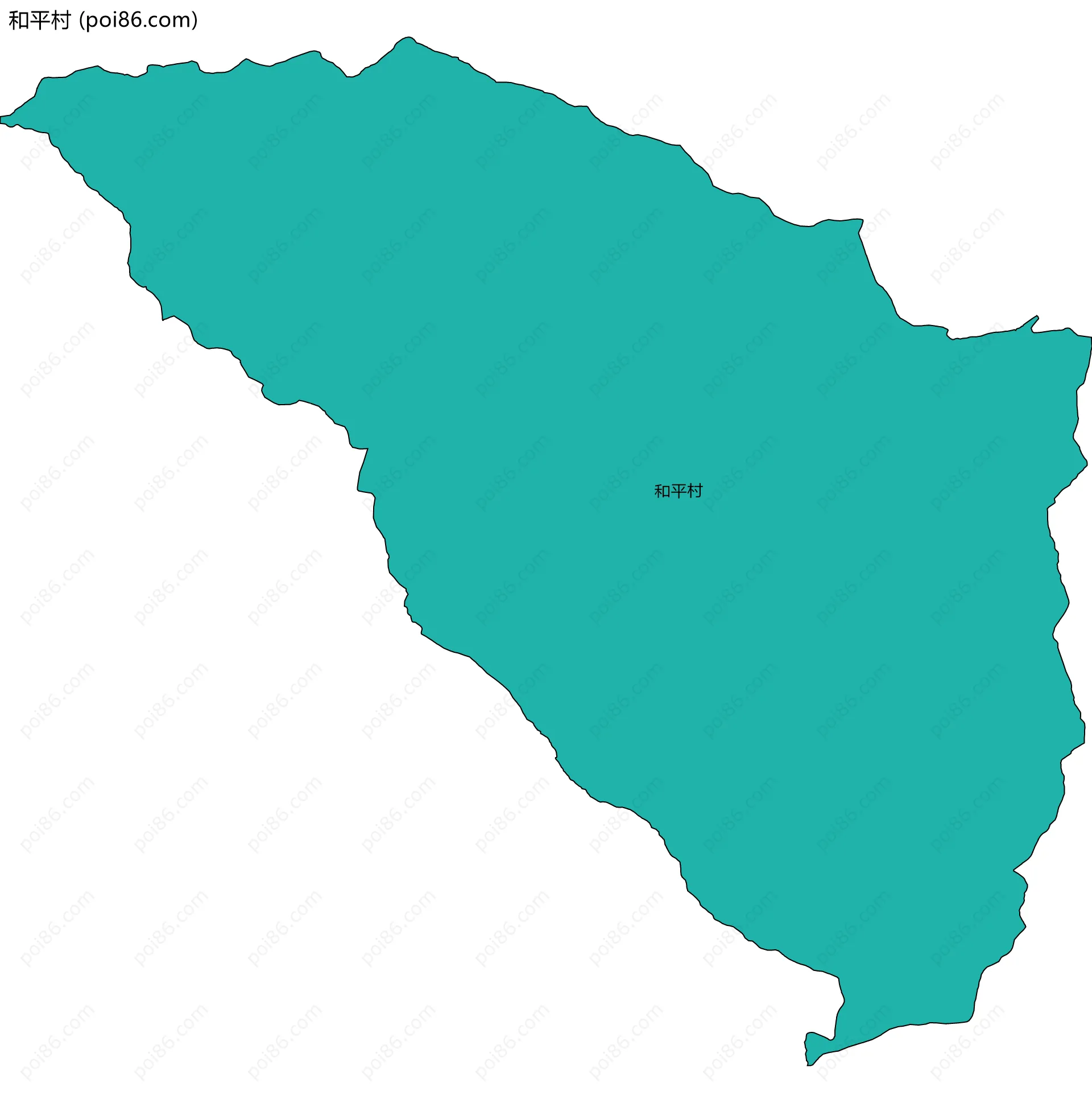 和平村边界地图
