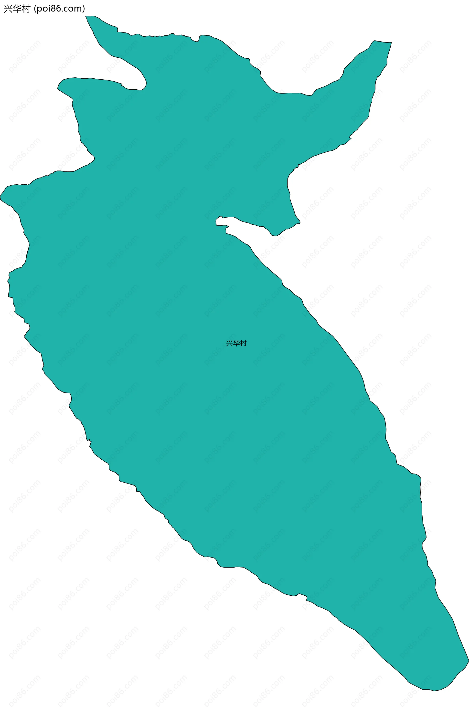 兴华村边界地图