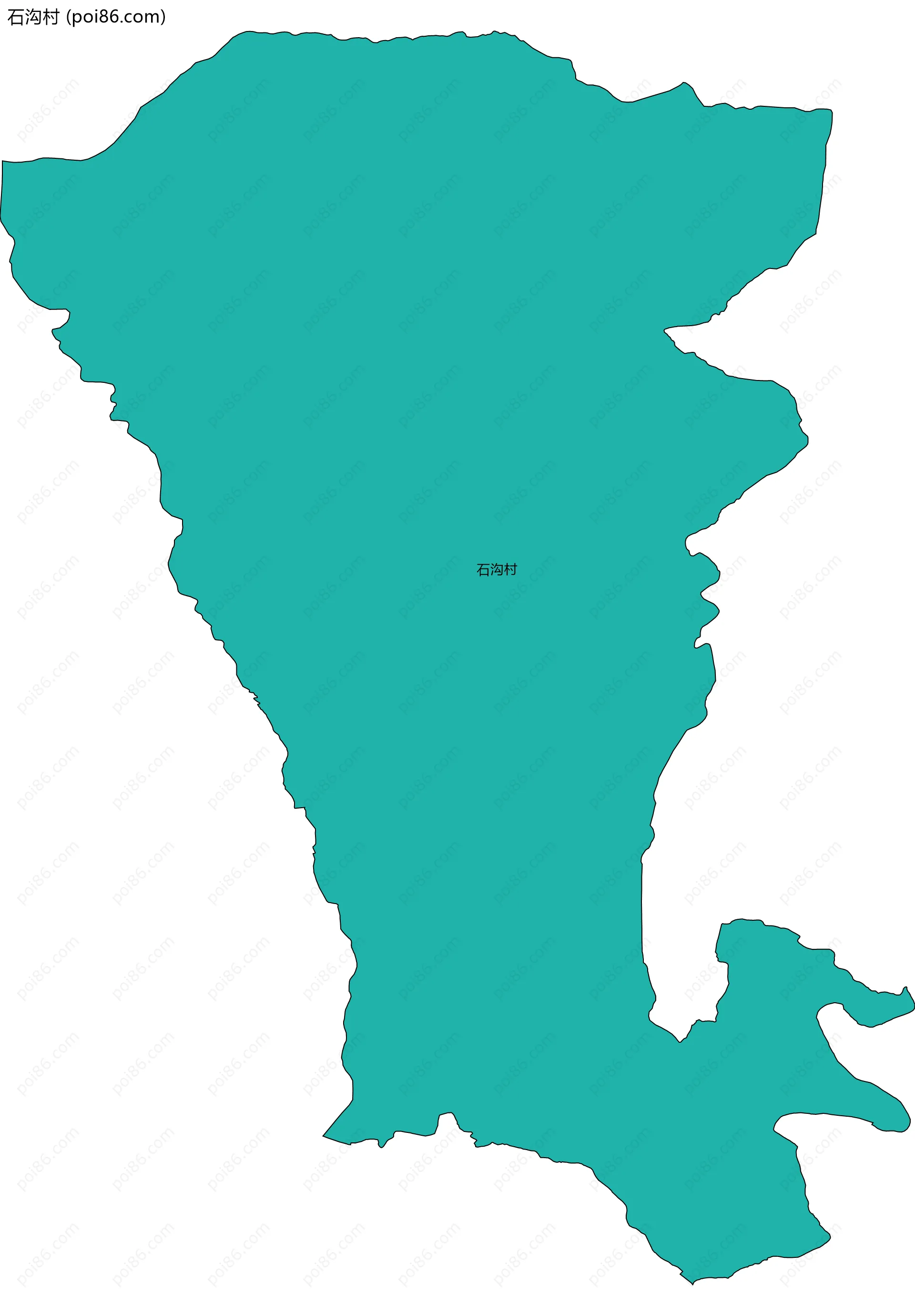 石沟村边界地图