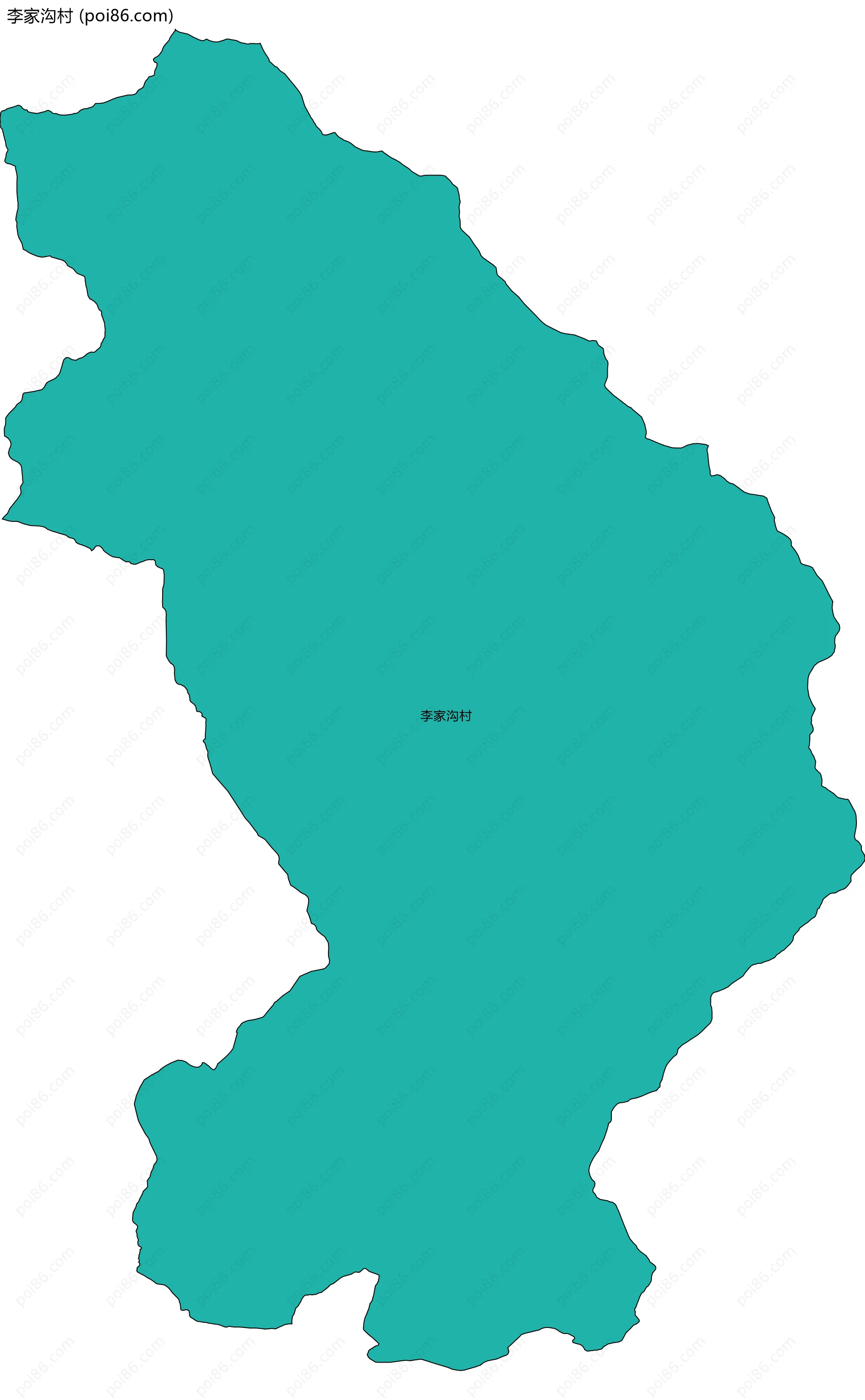 李家沟村边界地图