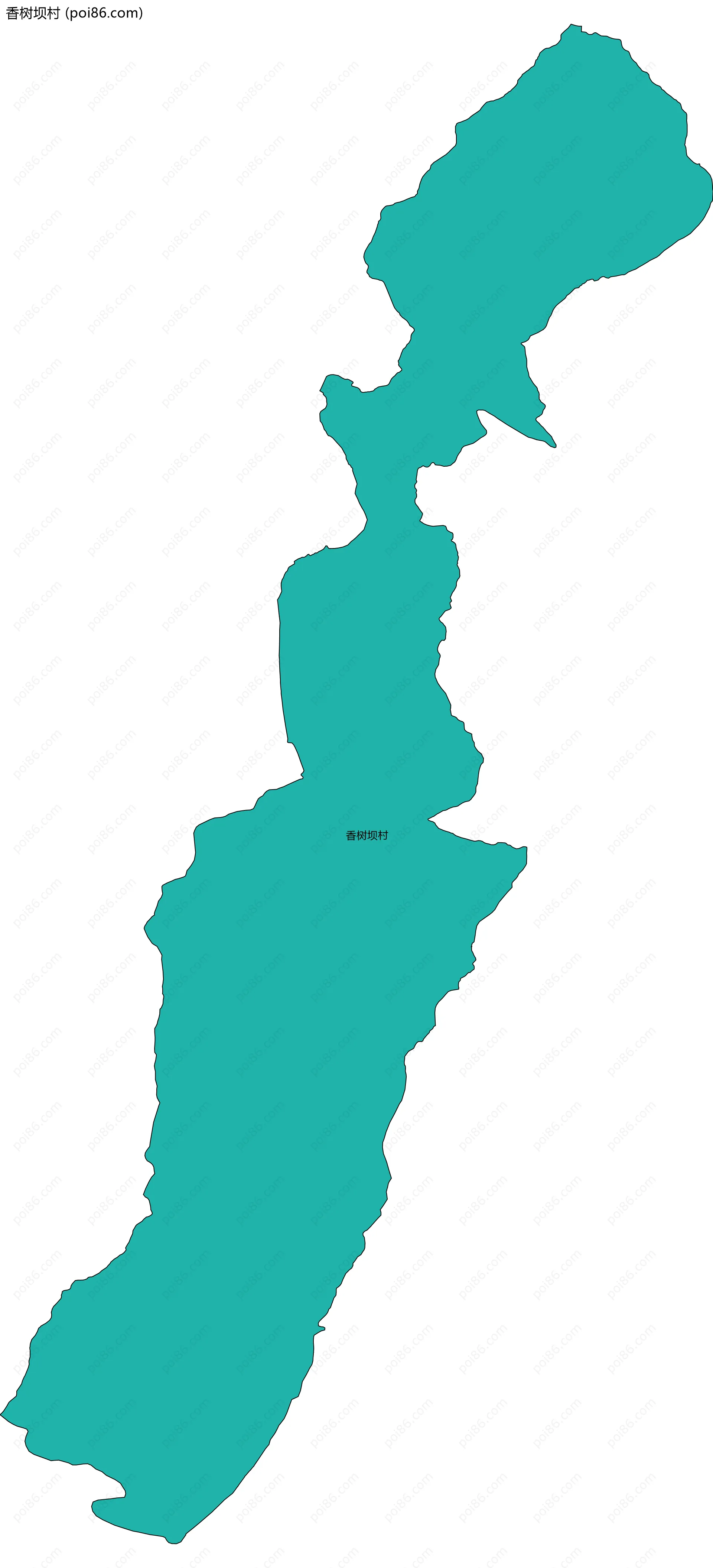 香树坝村边界地图