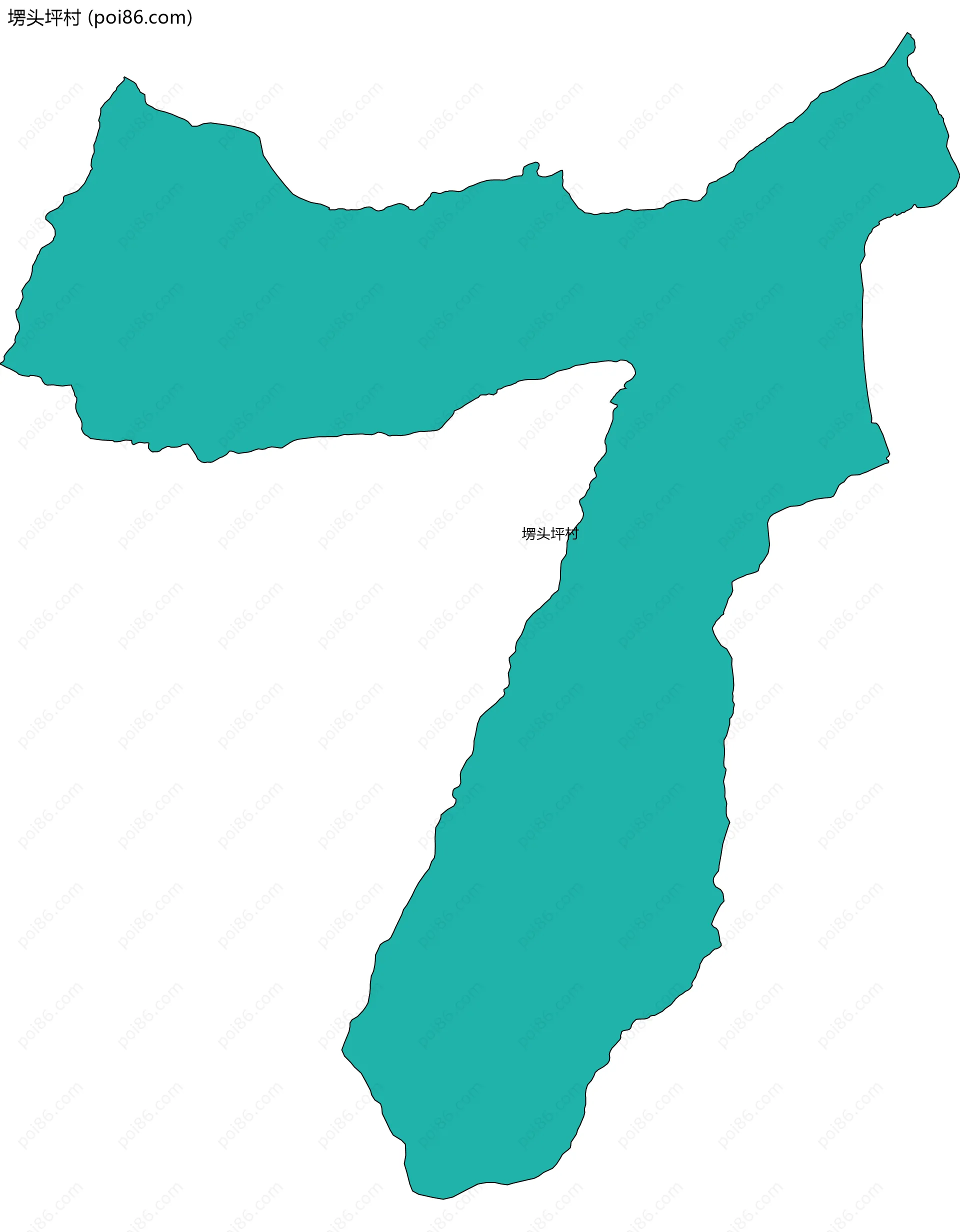 塄头坪村边界地图