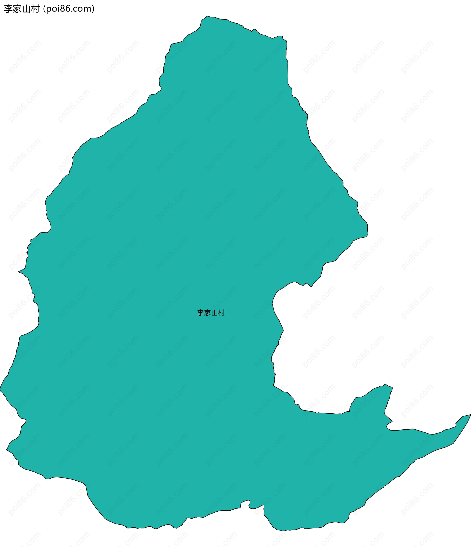 李家山村边界地图