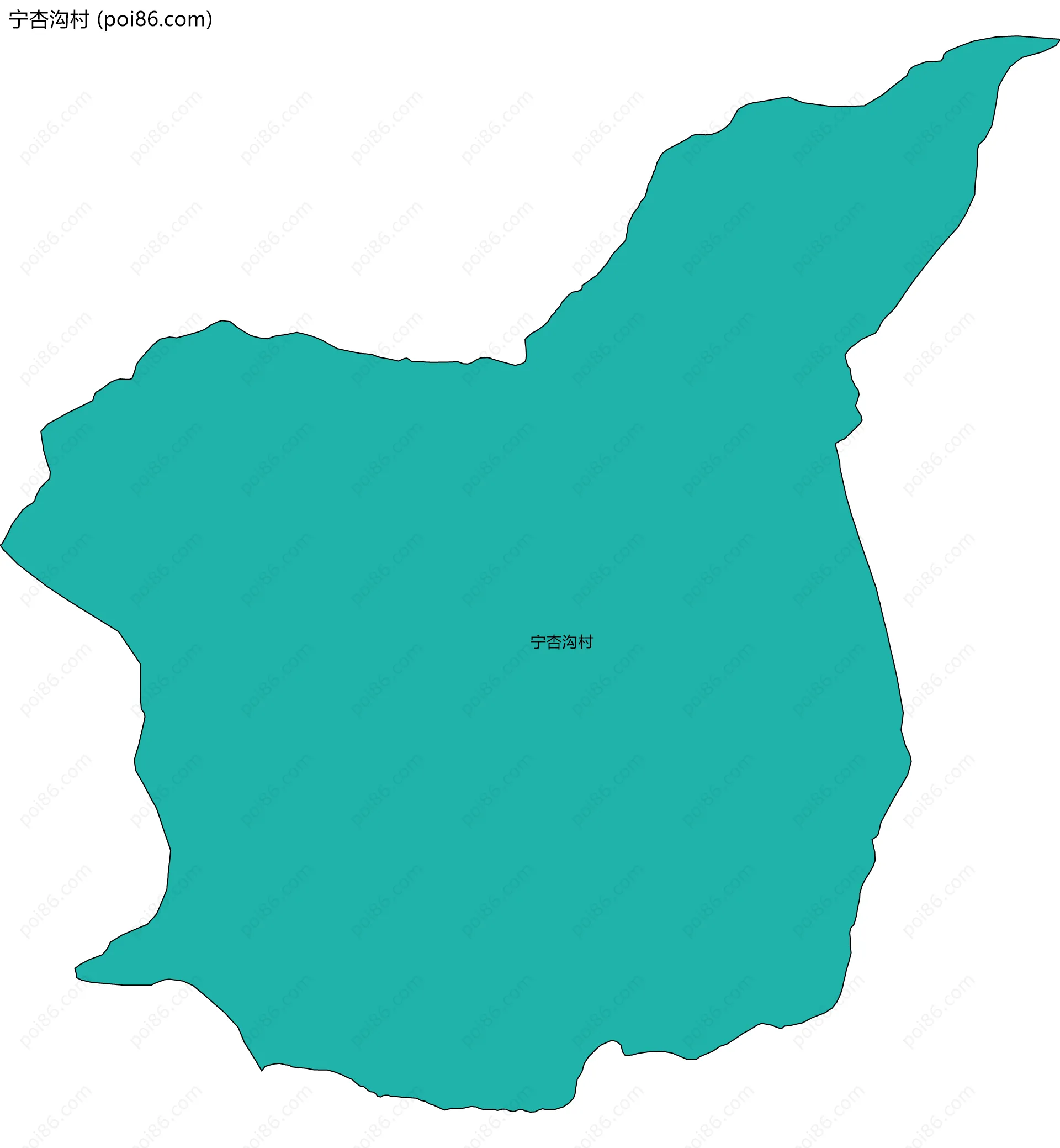 宁杏沟村边界地图