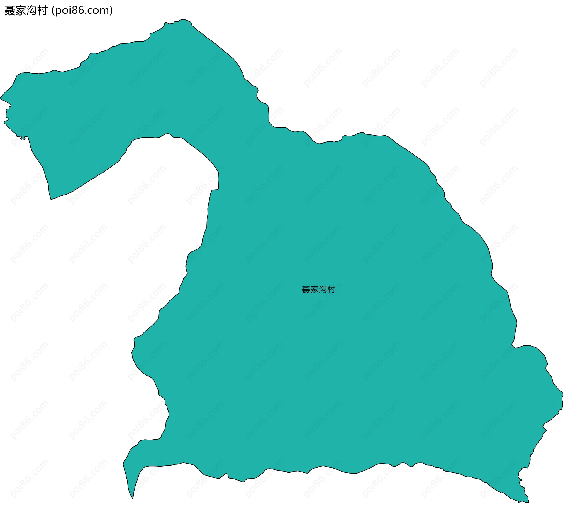 聂家沟村边界地图