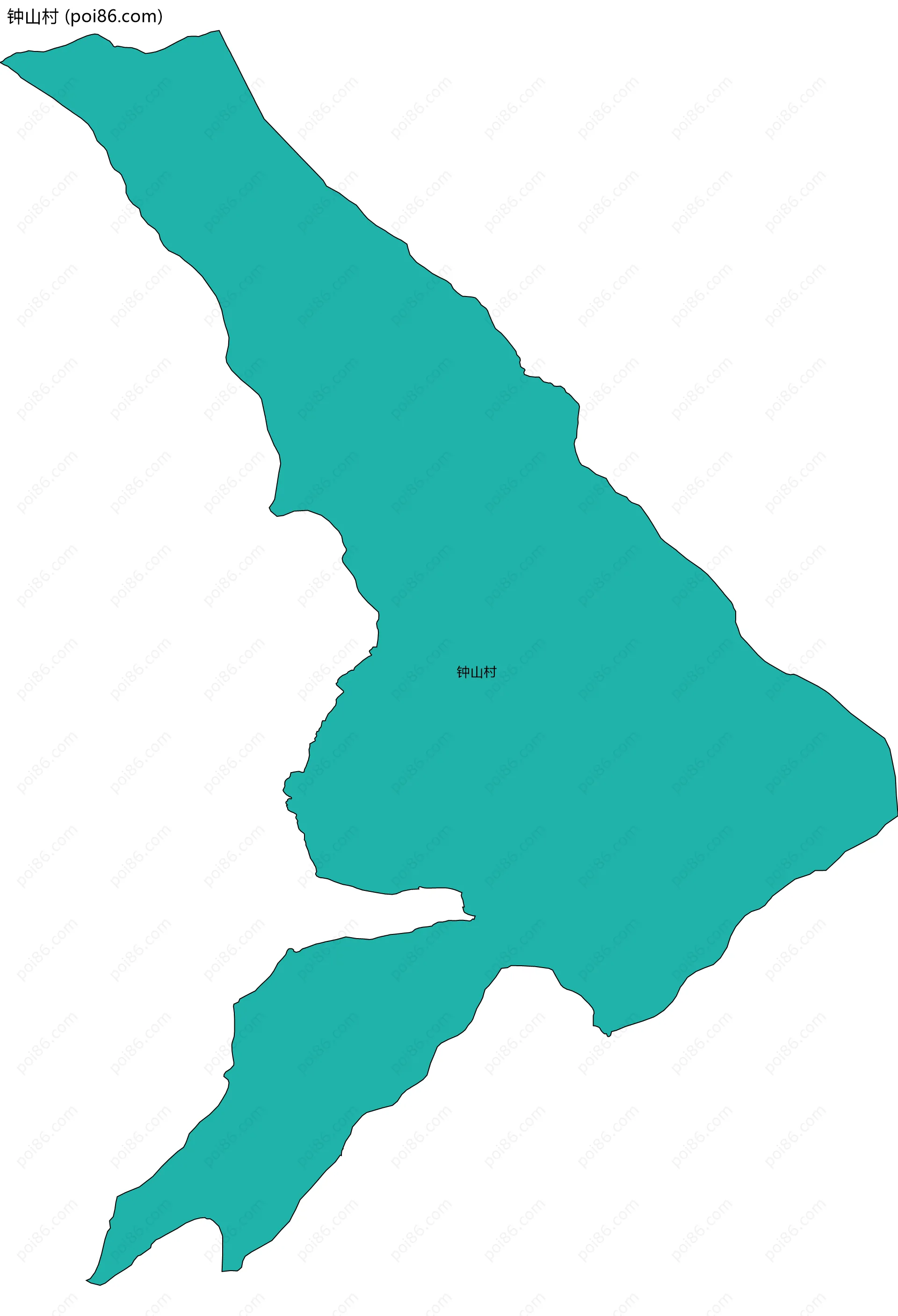 钟山村边界地图