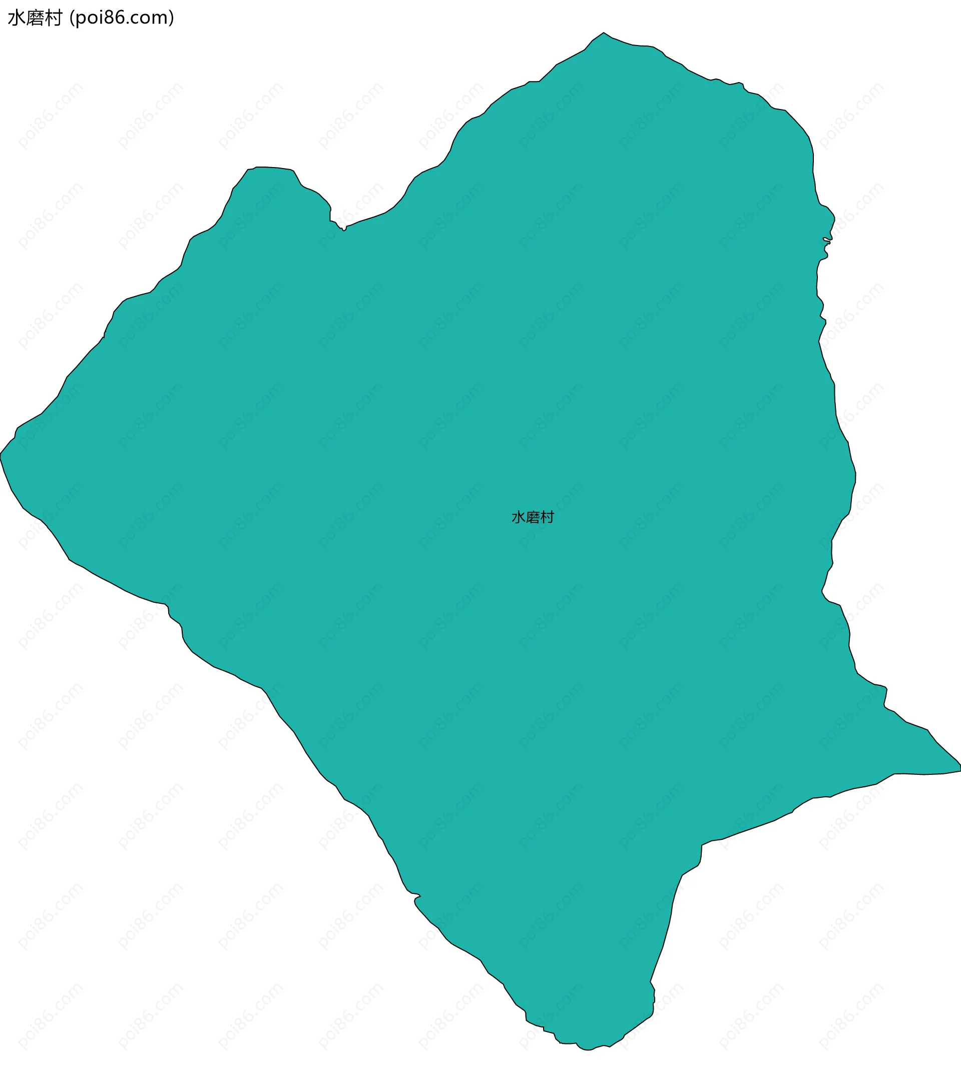 水磨村边界地图
