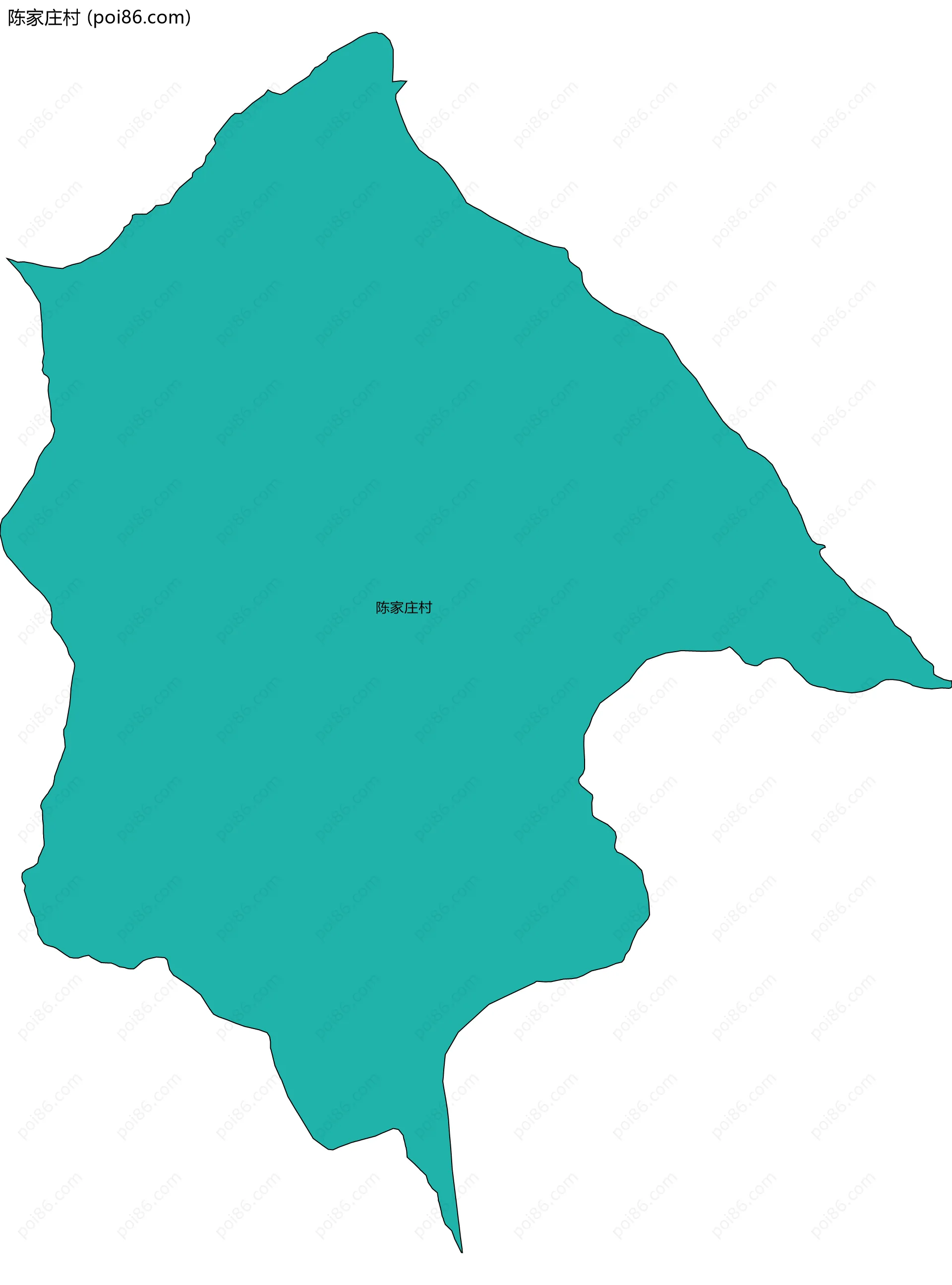 陈家庄村边界地图